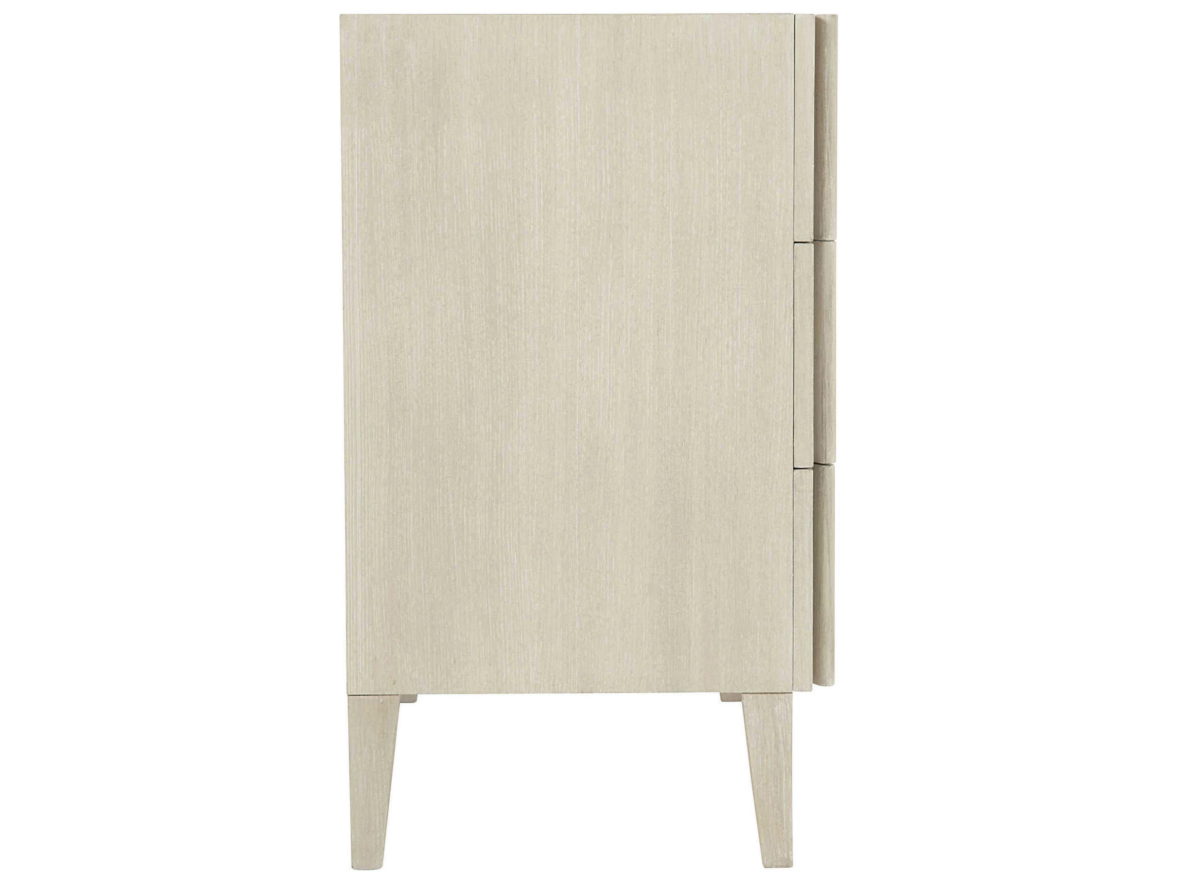 Bernhardt East Hampton 3-Drawers Cerused Linen Beige Ash Wood Accent Chest