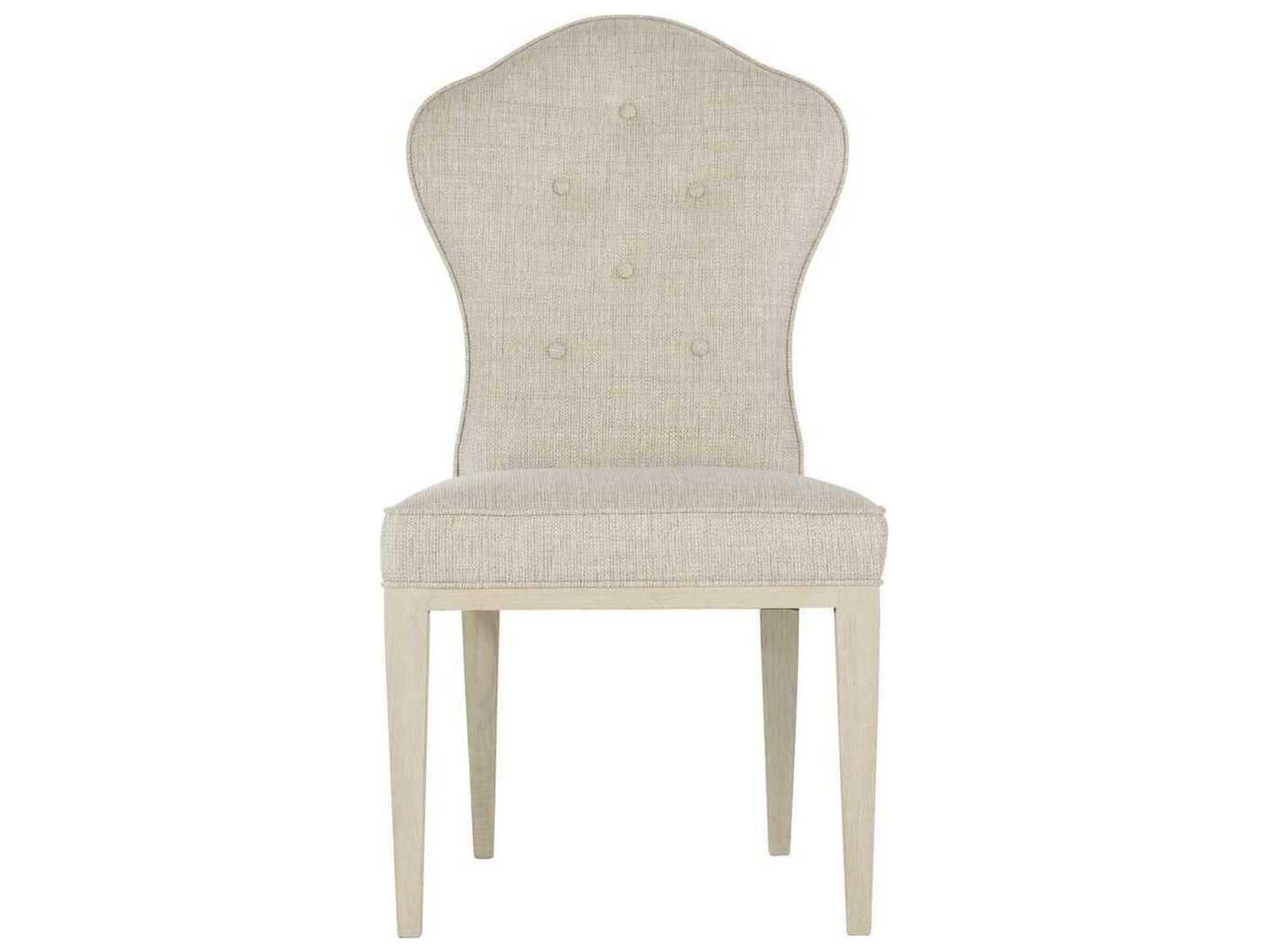 Bernhardt East Hampton Ash Wood Gray Upholstered Side Dining Chair