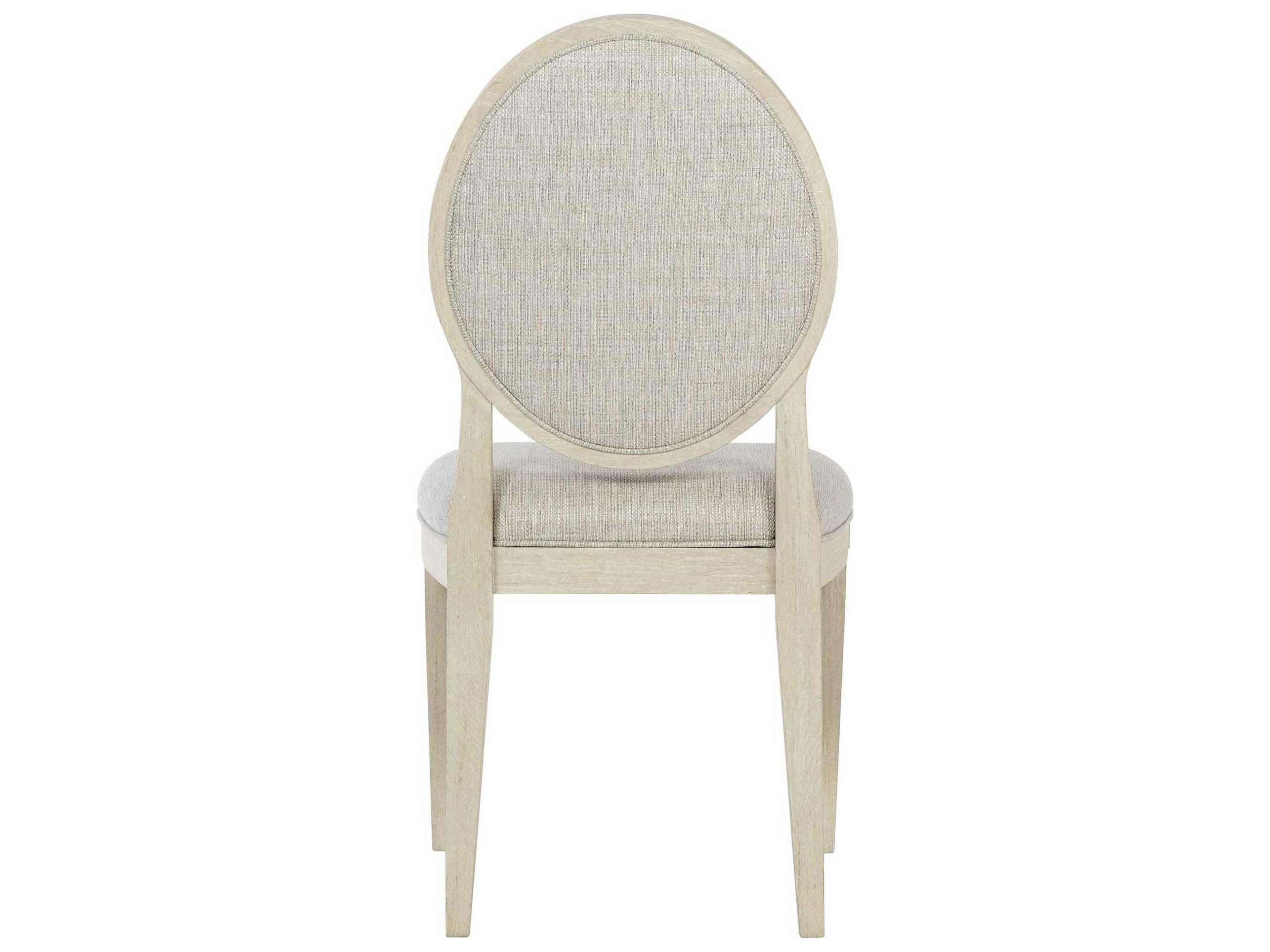 Bernhardt East Hampton Ash Wood Gray Upholstered Side Dining Chair