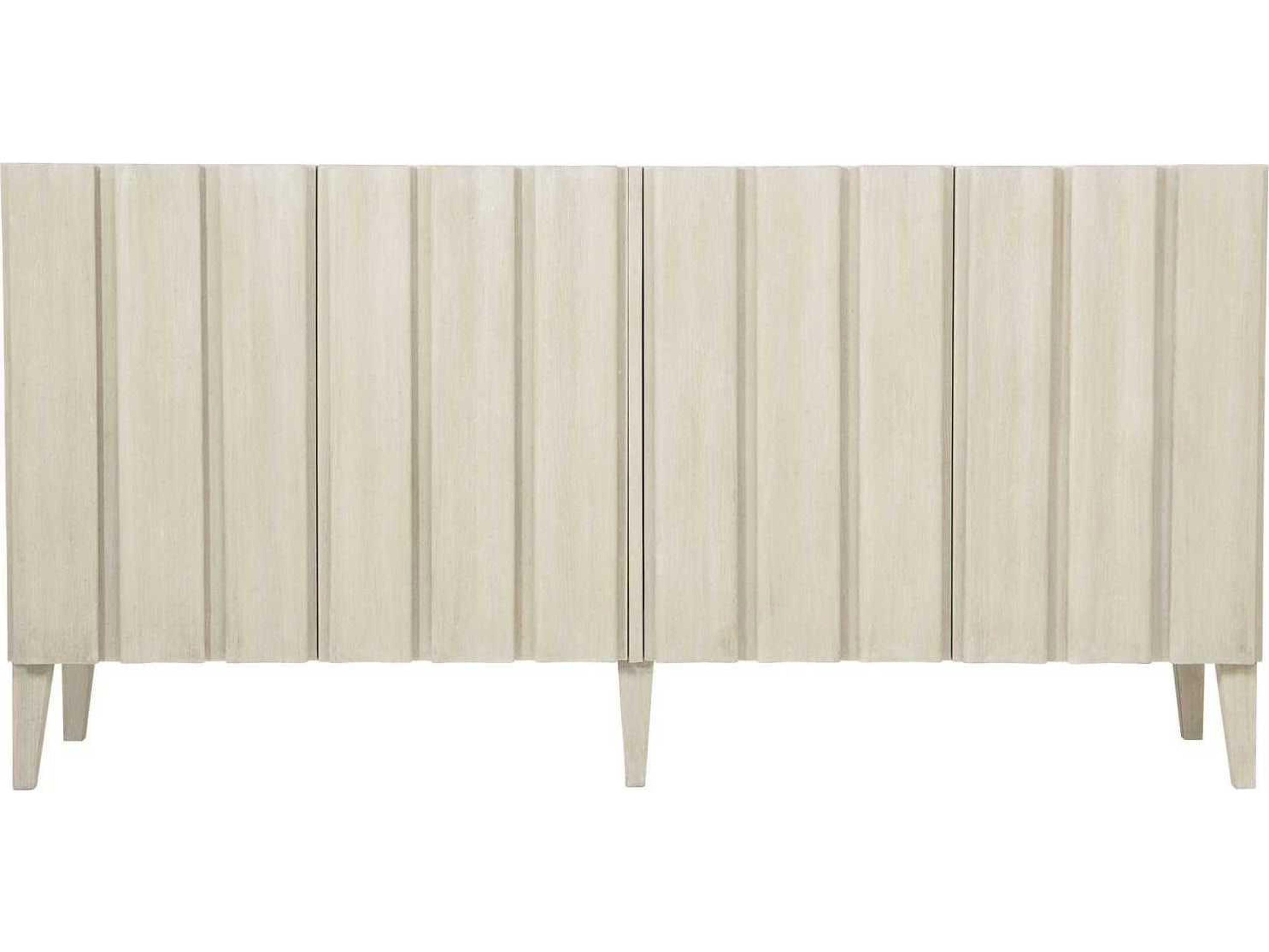 Bernhardt East Hampton 68" Ash Wood Cerused Linen Entertainment Console Table