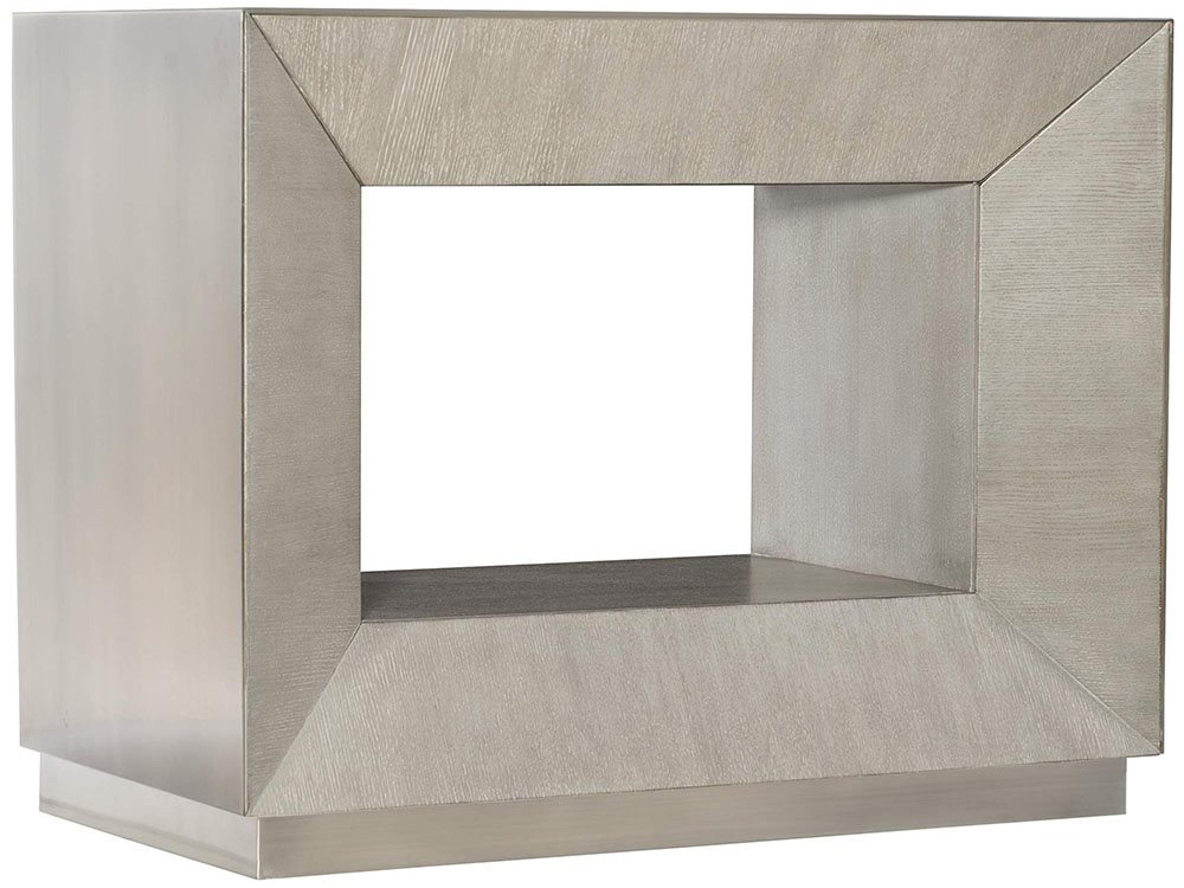 Trane Nightstand  Interiors Tarnished Nickel