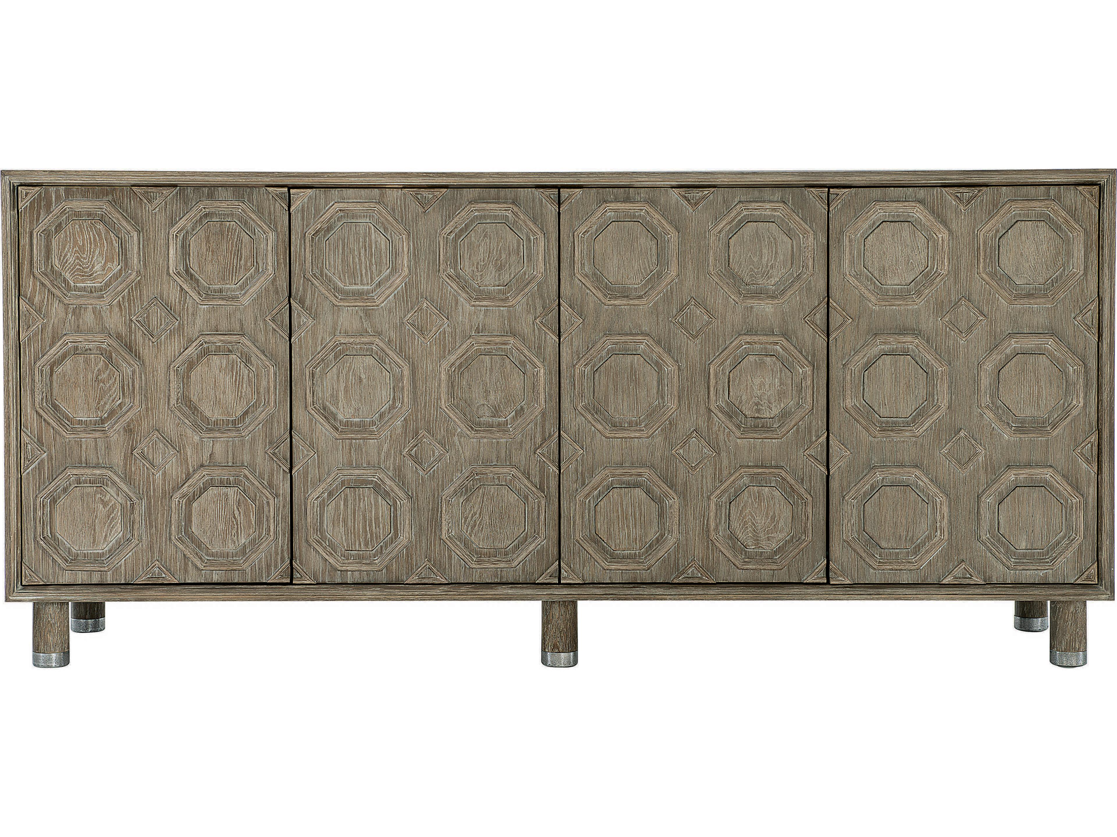 Interiors Alhambra Entertainment Credenza Aspen Oak Finish
