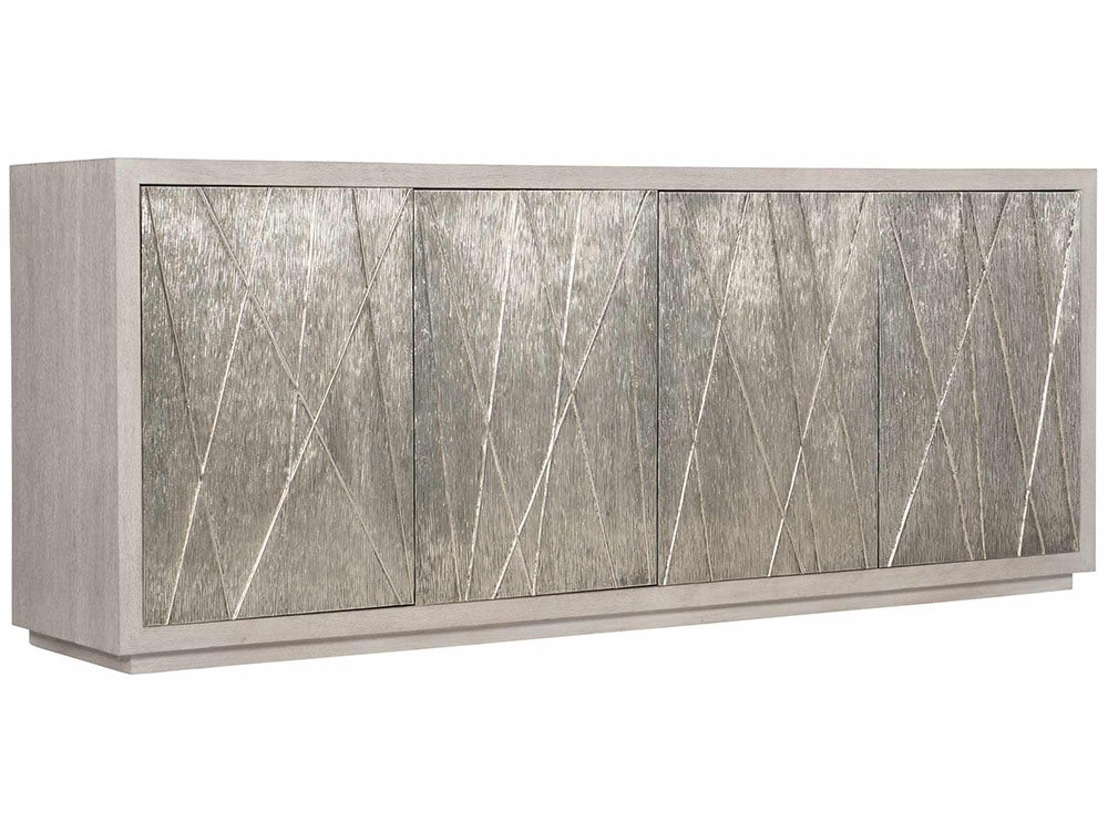 Bernhardt 84" Oak Wood Weathered Greige Sideboard