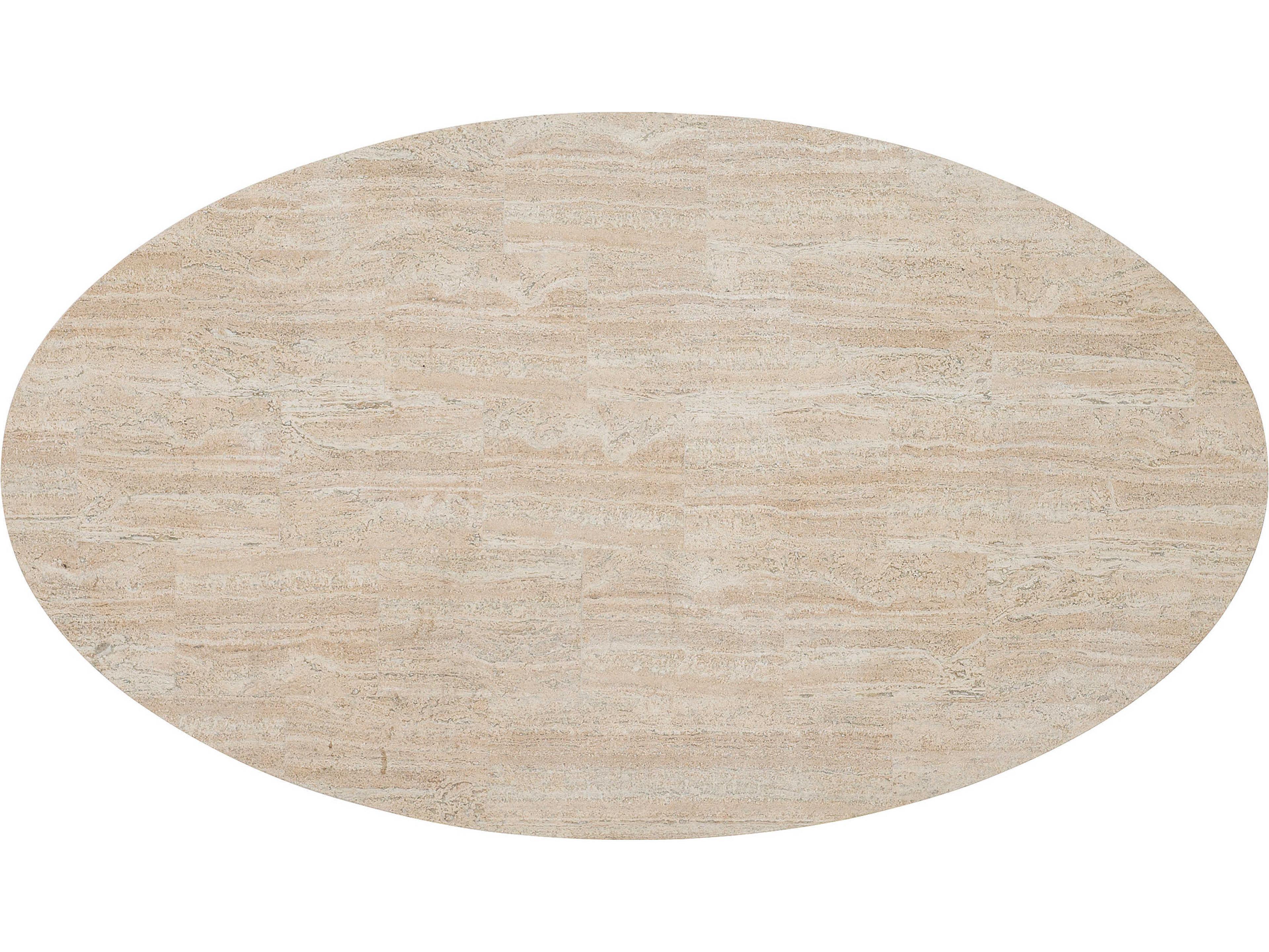 Bernhardt Berkshire Oval Stone Aged Pewter Cocktail Table