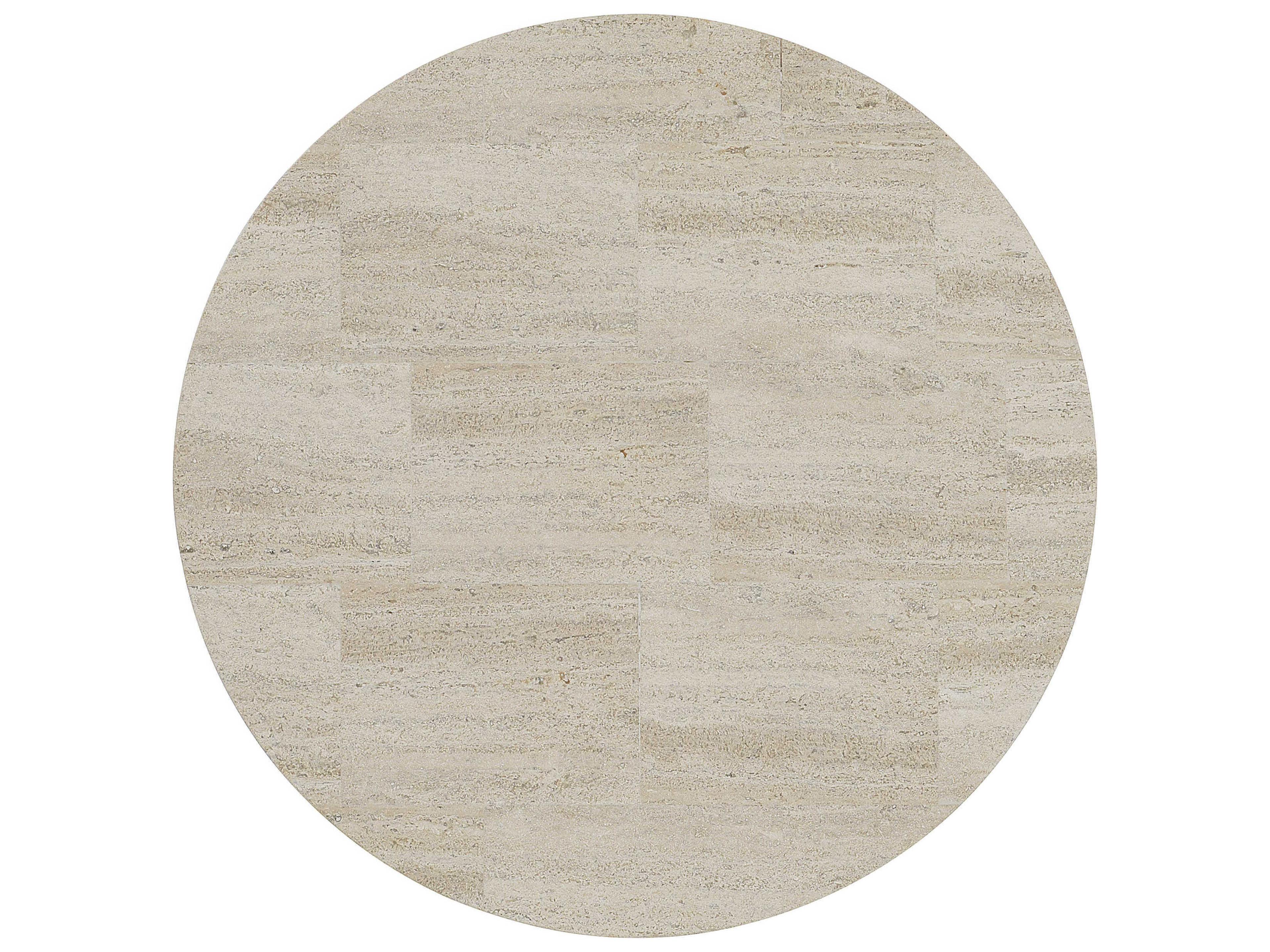 Bernhardt Berkshire Round Stone Aged Pewter End Table