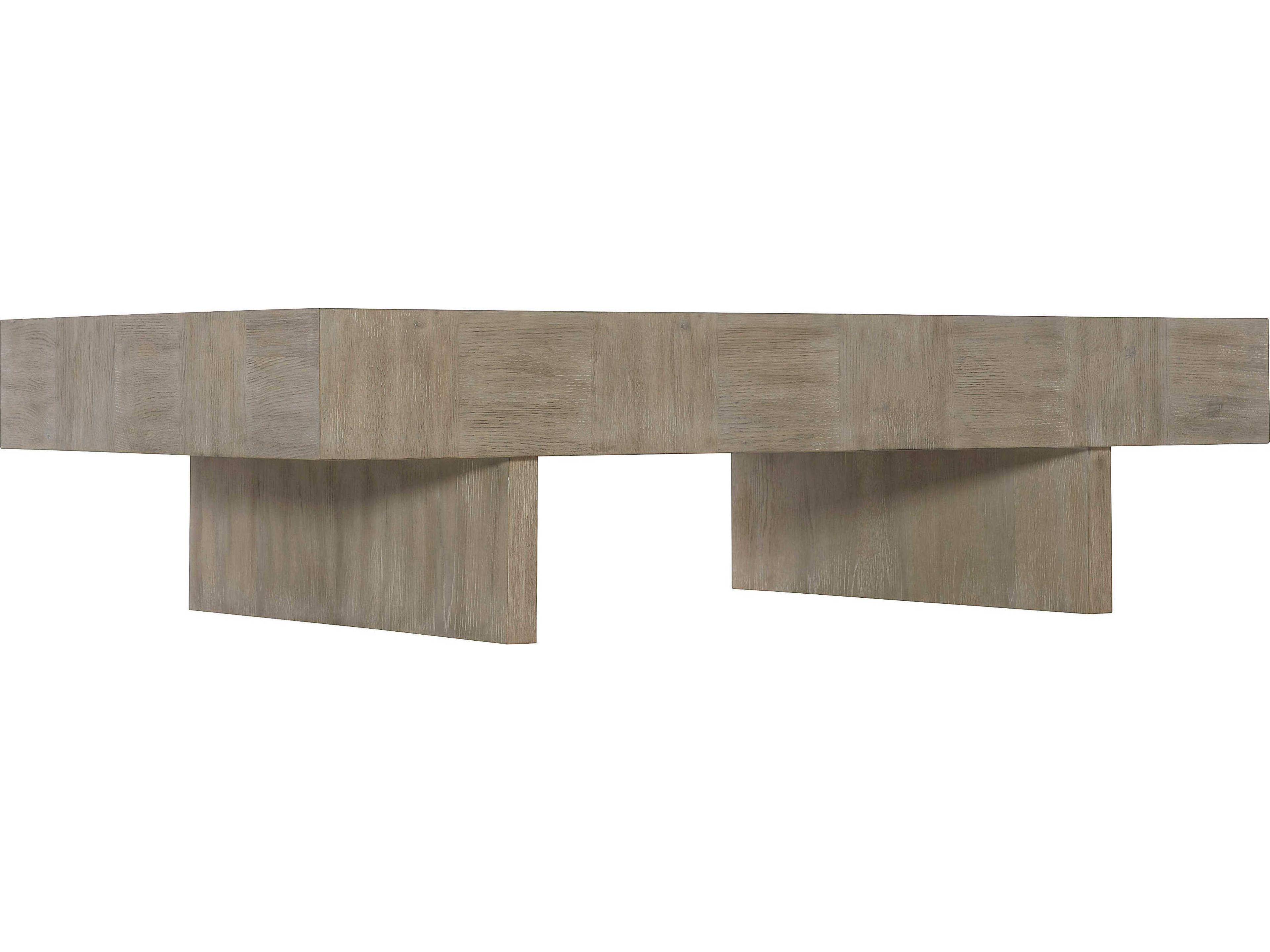 Bernhardt Fairgrove Rectangular Wood Sandblasted Oak Cocktail Table