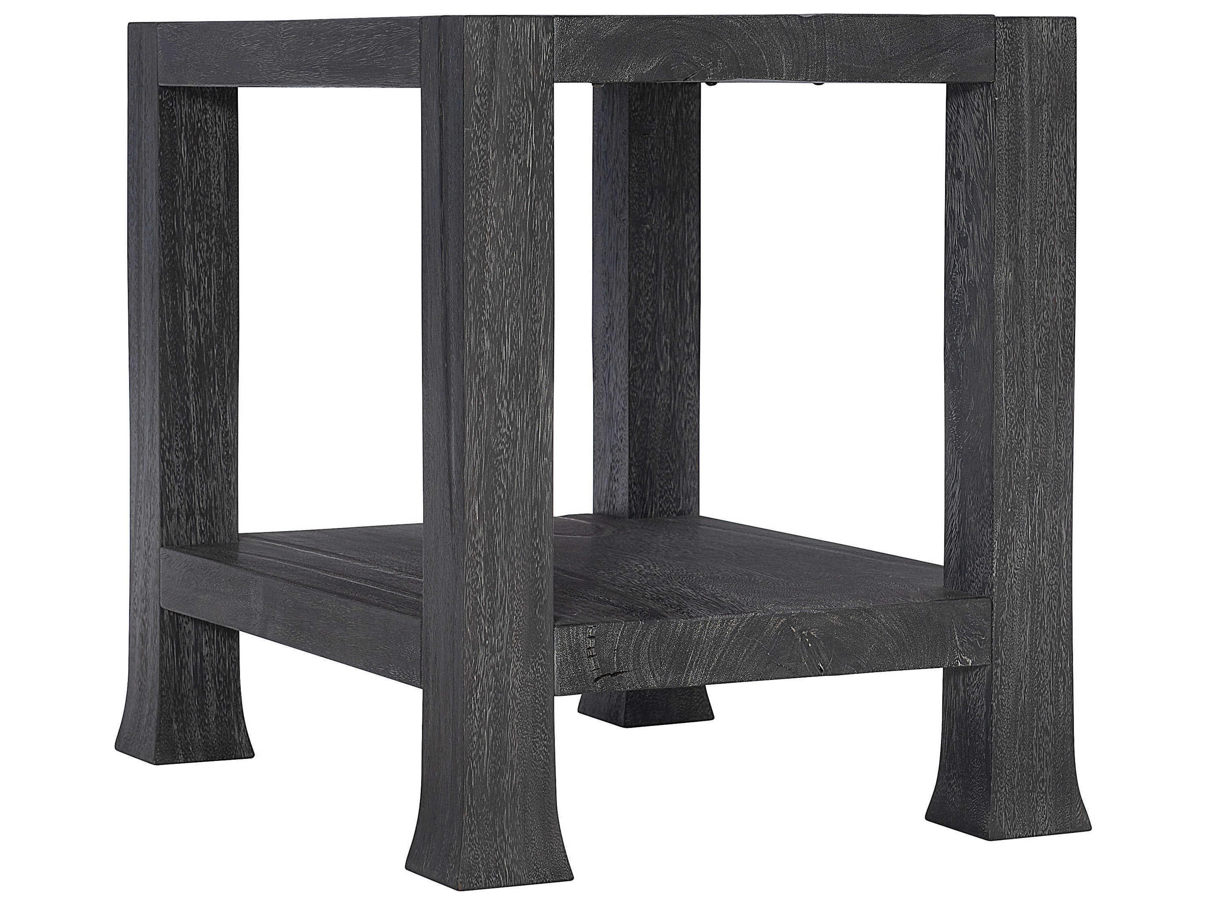 Berkely Rectangular Wood Carbonized End Table