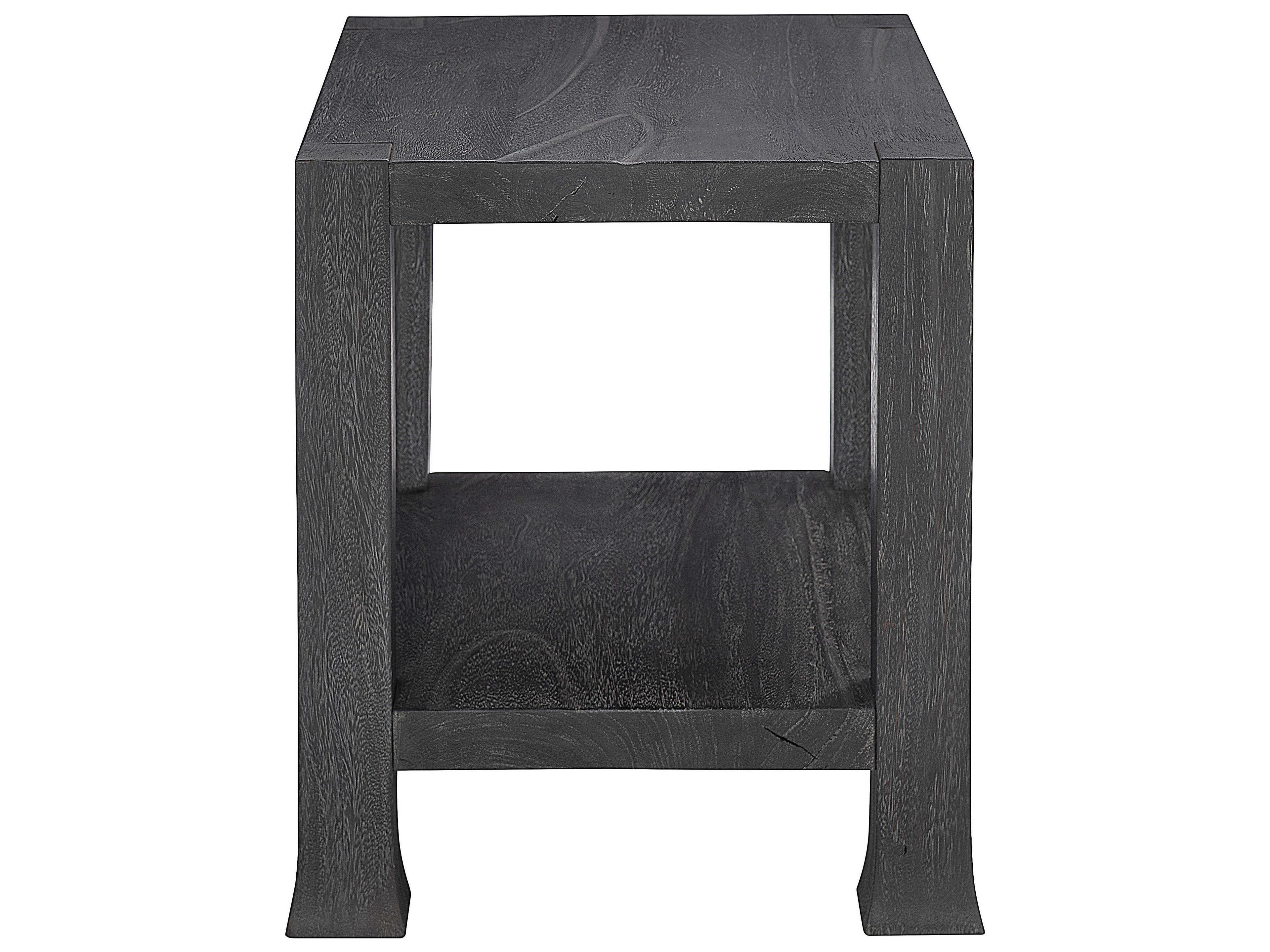 Bernhardt Berkely Rectangular Wood Carbonized End Table