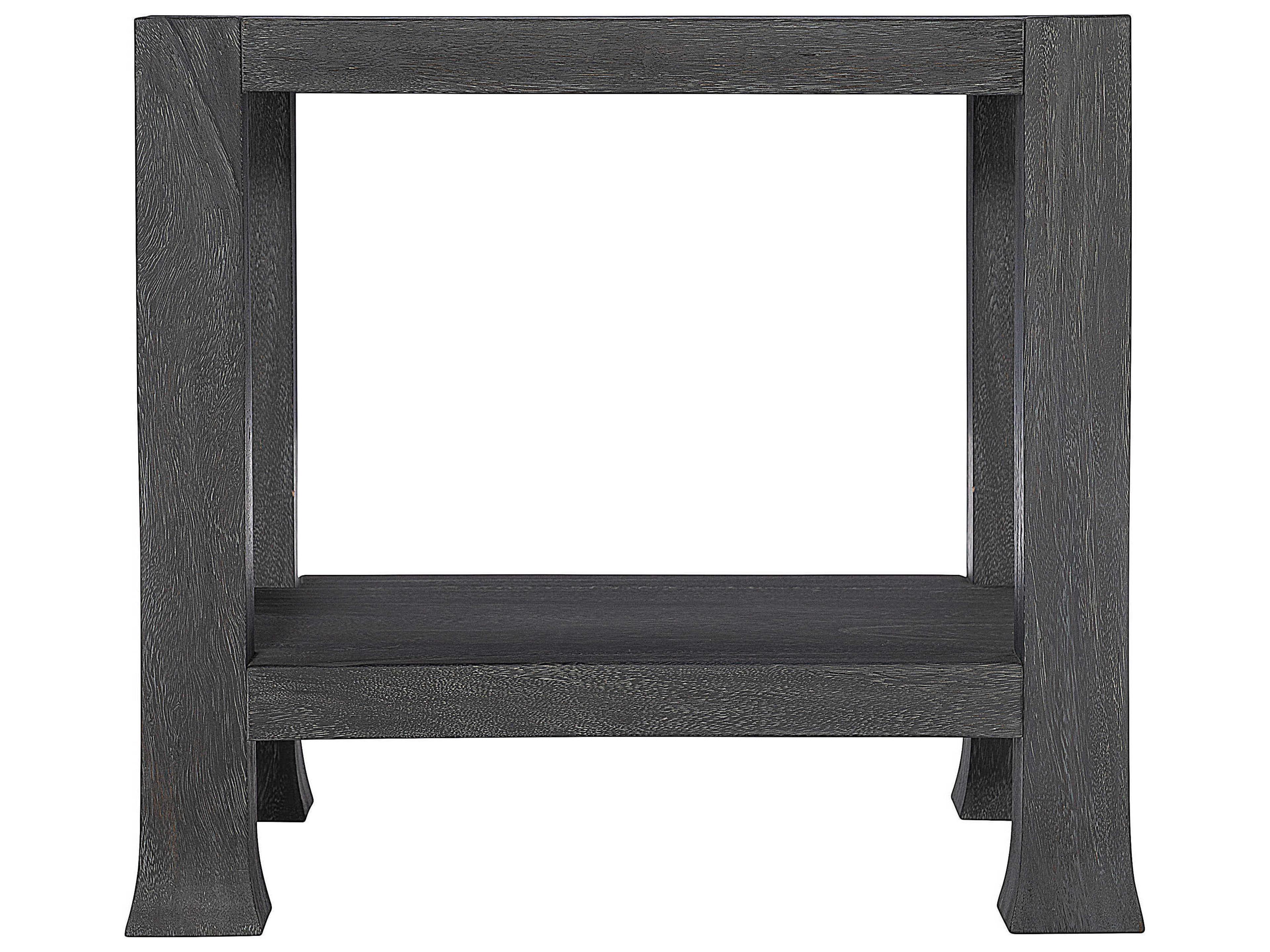 Bernhardt Berkely Rectangular Wood Carbonized End Table