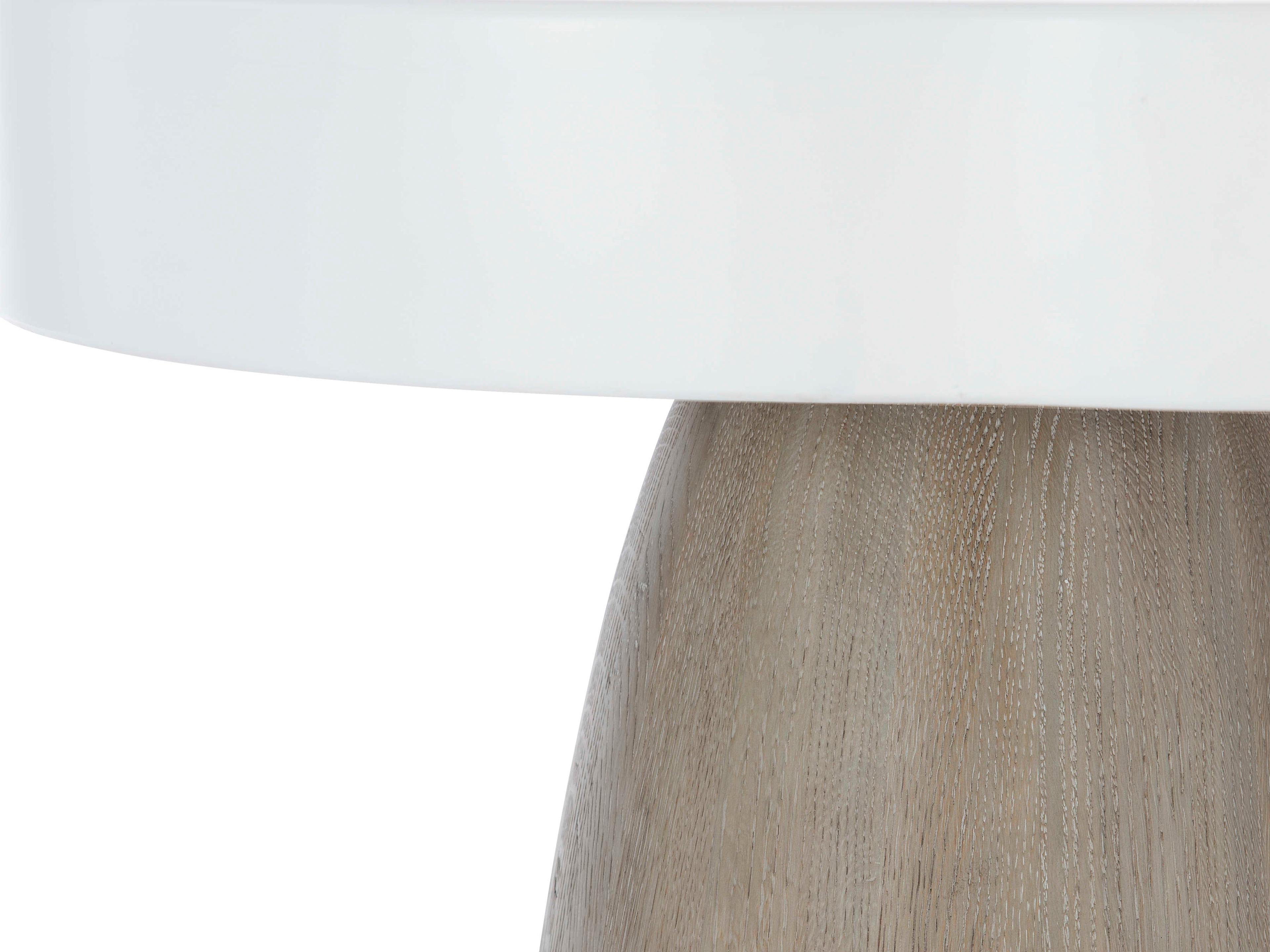 Bernhardt Laramie Round Resin White Oak End Table