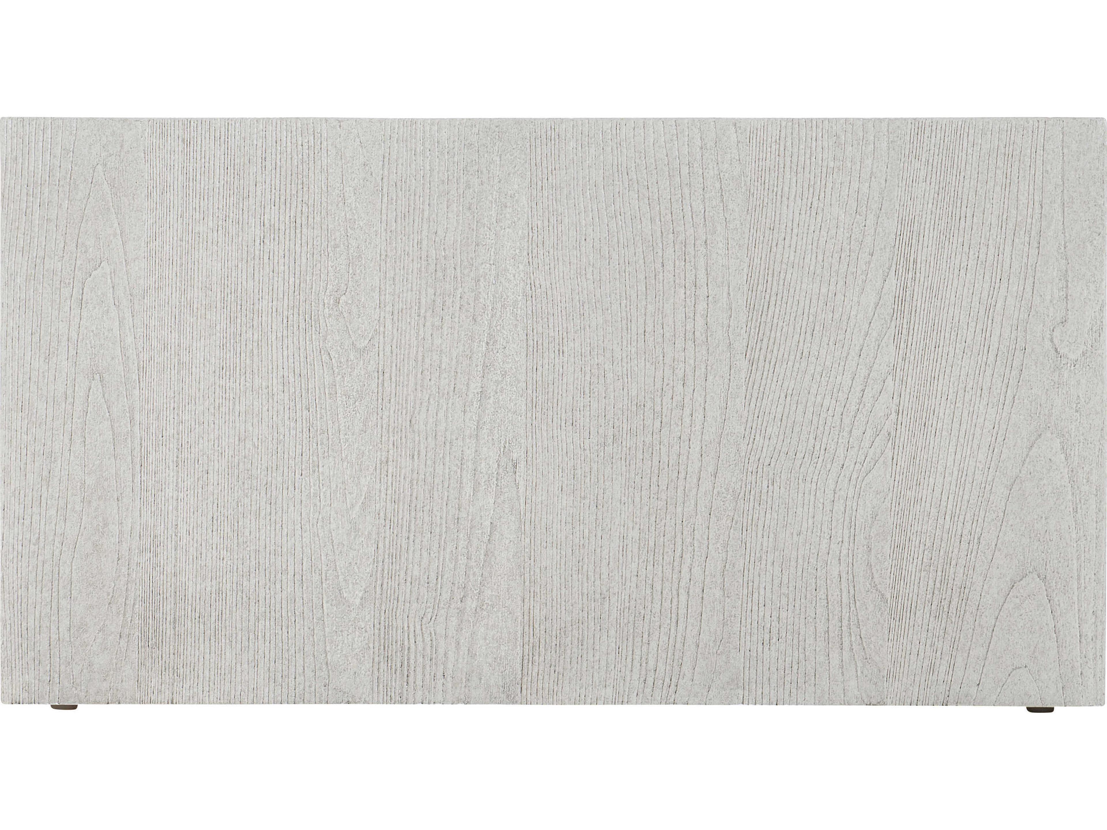 Bernhardt Living Summerton Rectangular Wood Sandblasted White Cocktail Table