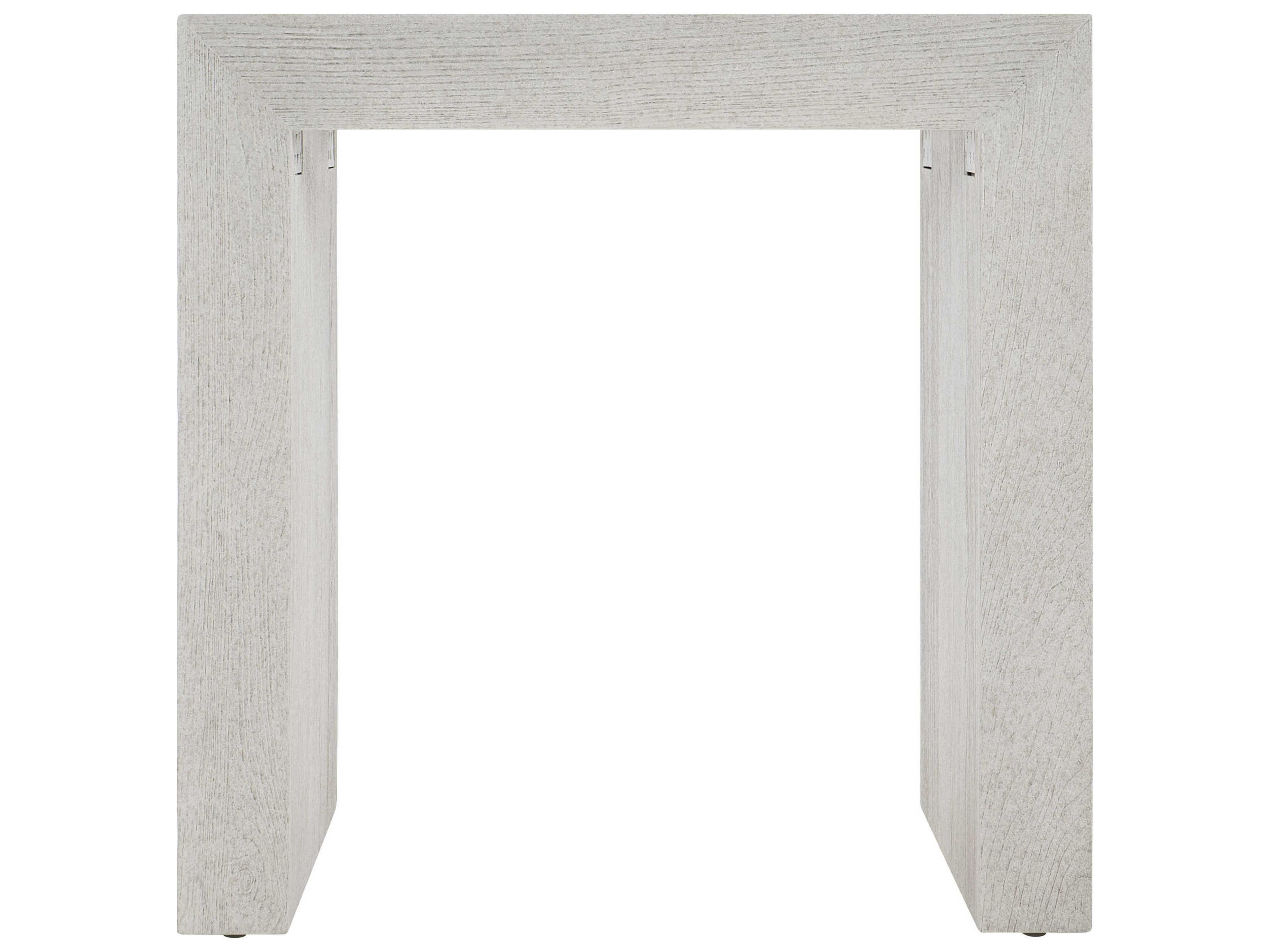 Bernhardt Living Summerton Rectangular Wood Sandblasted White End Table