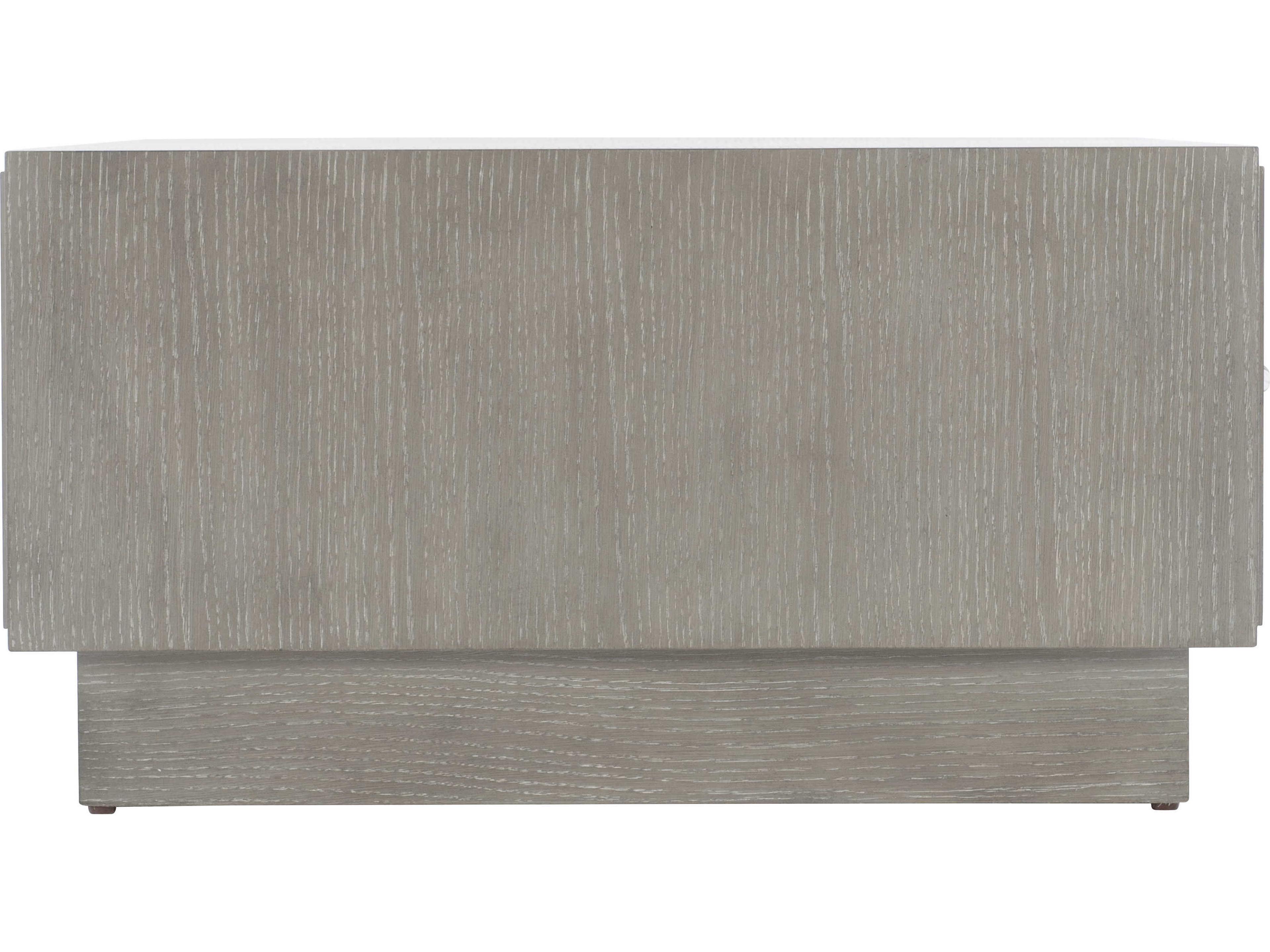 Bernhardt Avenue Rectangular Wood Gray Truffle Lacquered White Cocktail Table