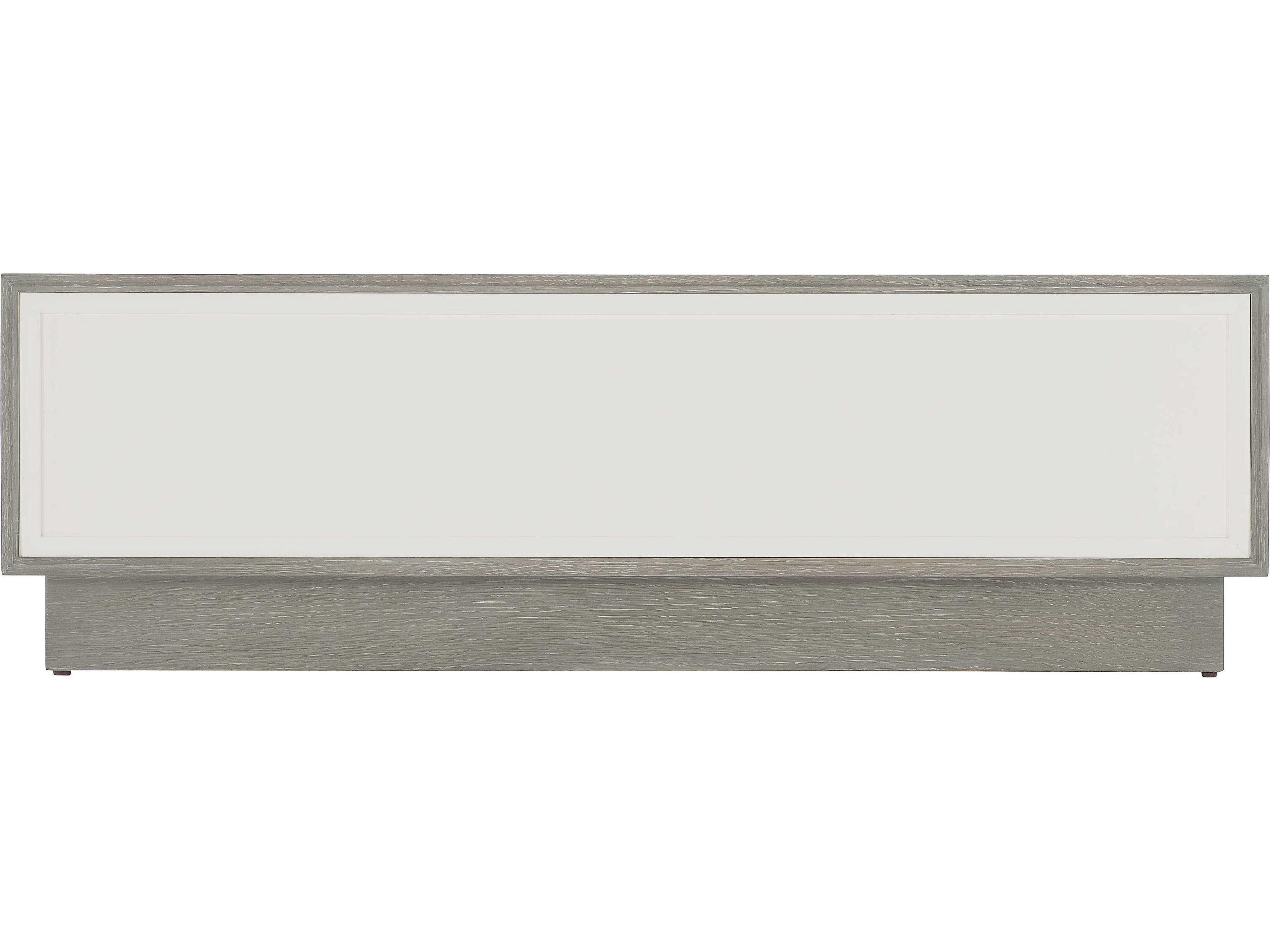 Bernhardt Avenue Rectangular Wood Gray Truffle Lacquered White Cocktail Table