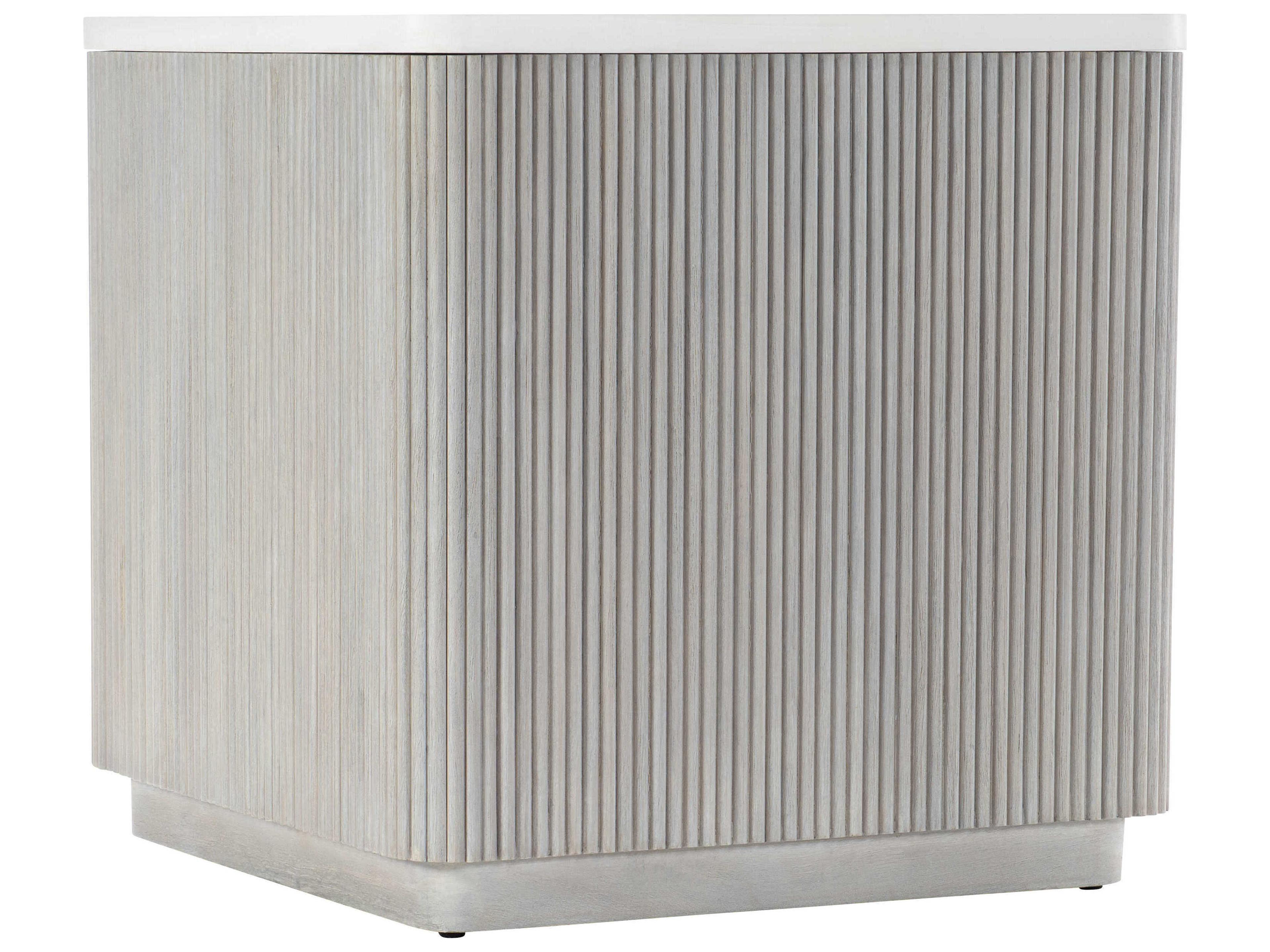 Living Colonnade Square Faux Stone End Table