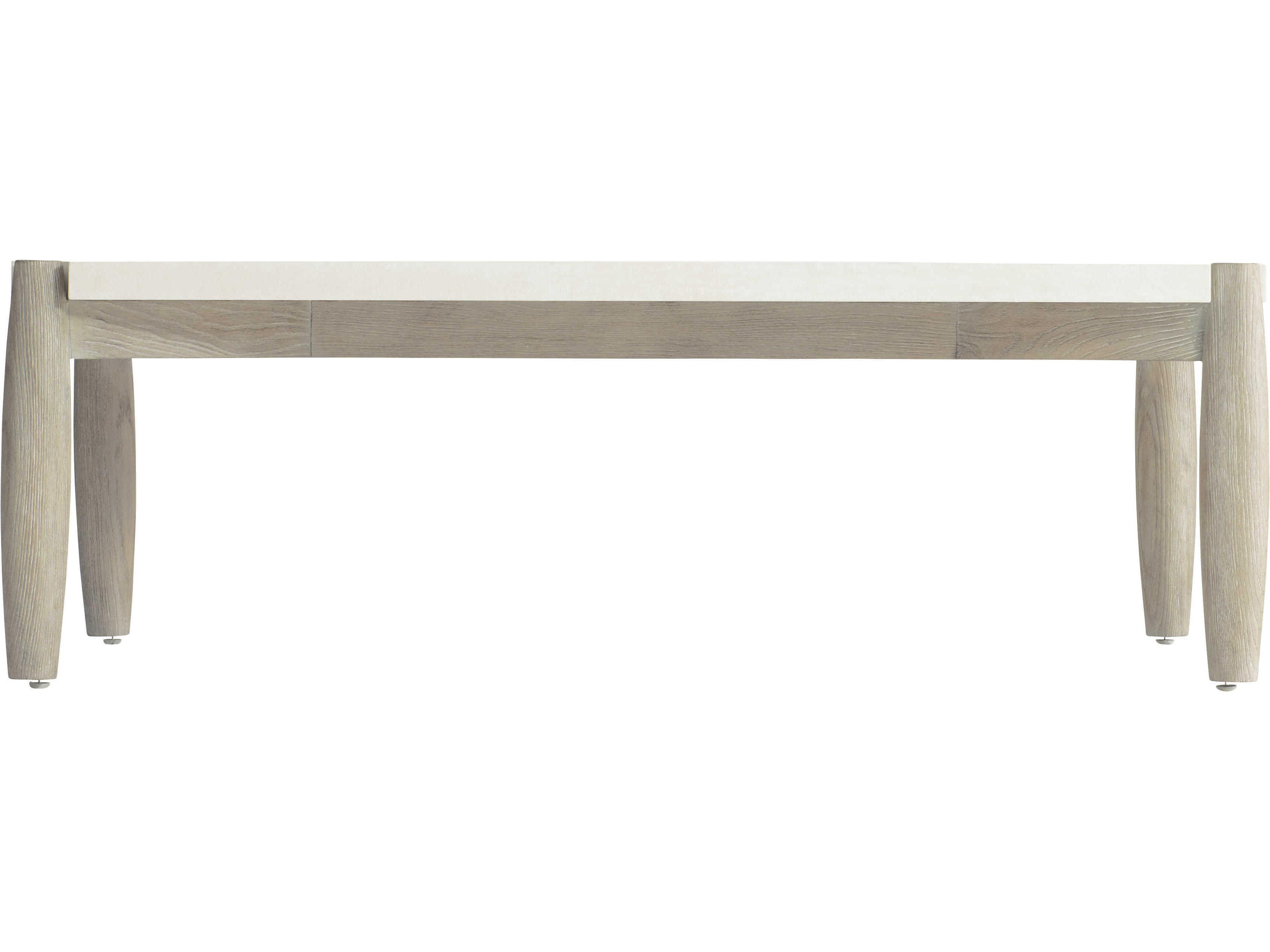 Bernhardt Ashbrook Rectangular Resin Vellum Weathered Greige Cocktail Table