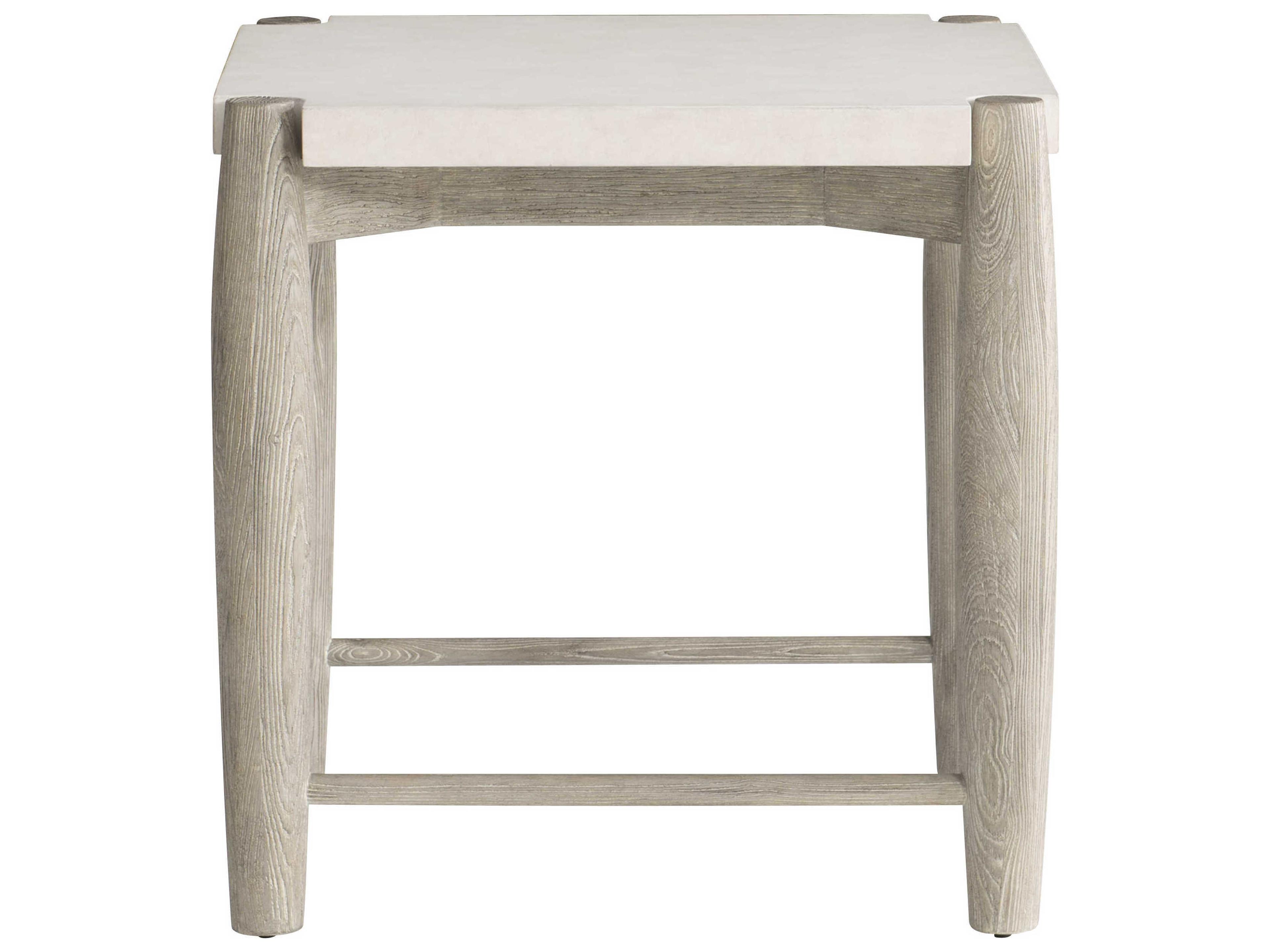 Ashbrook Square Wood Weathered Greige End Table