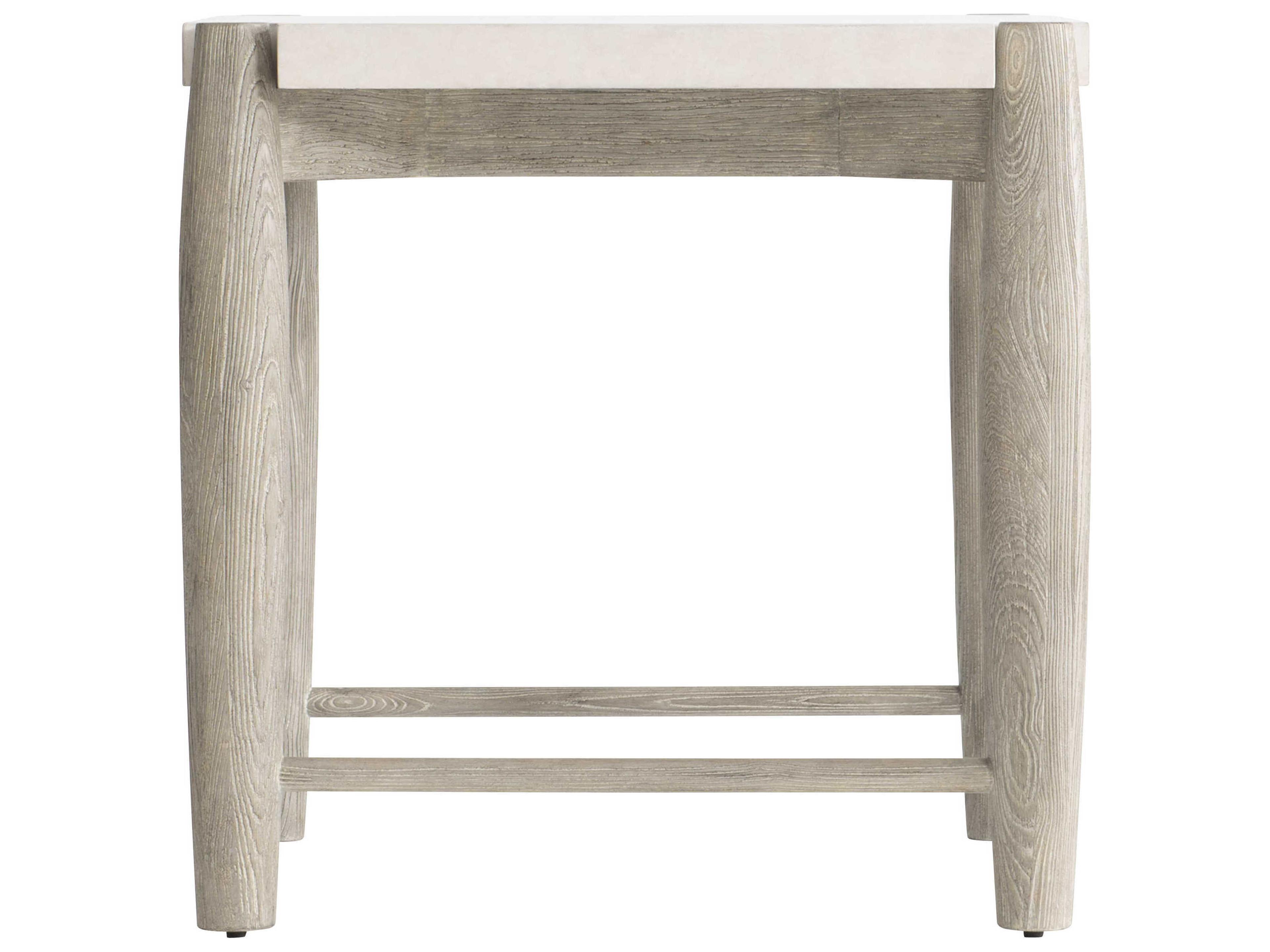 Bernhardt Ashbrook Square Wood Weathered Greige End Table