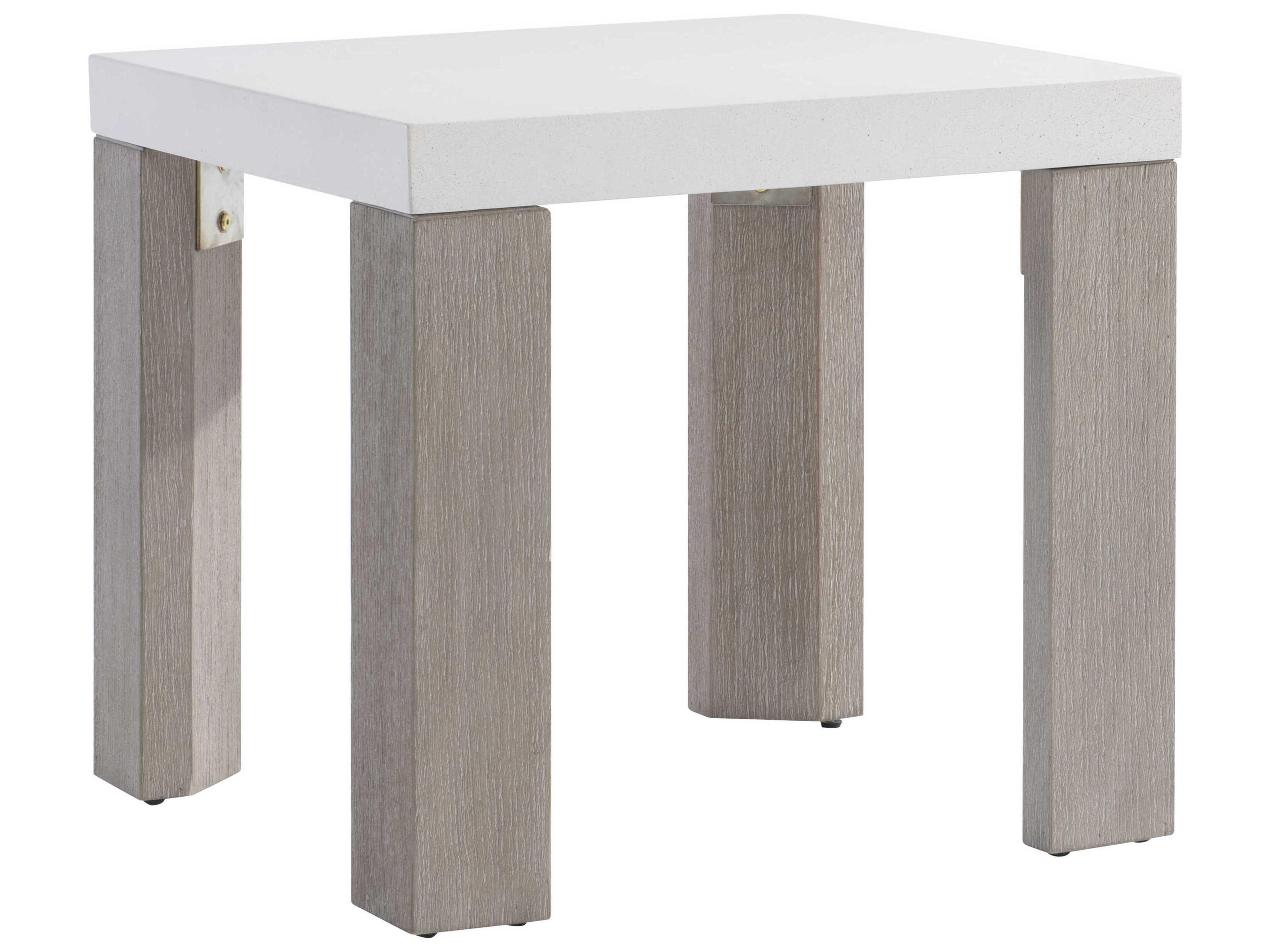 Lorenzo Square Concrete Vintage Cream Flint End Table