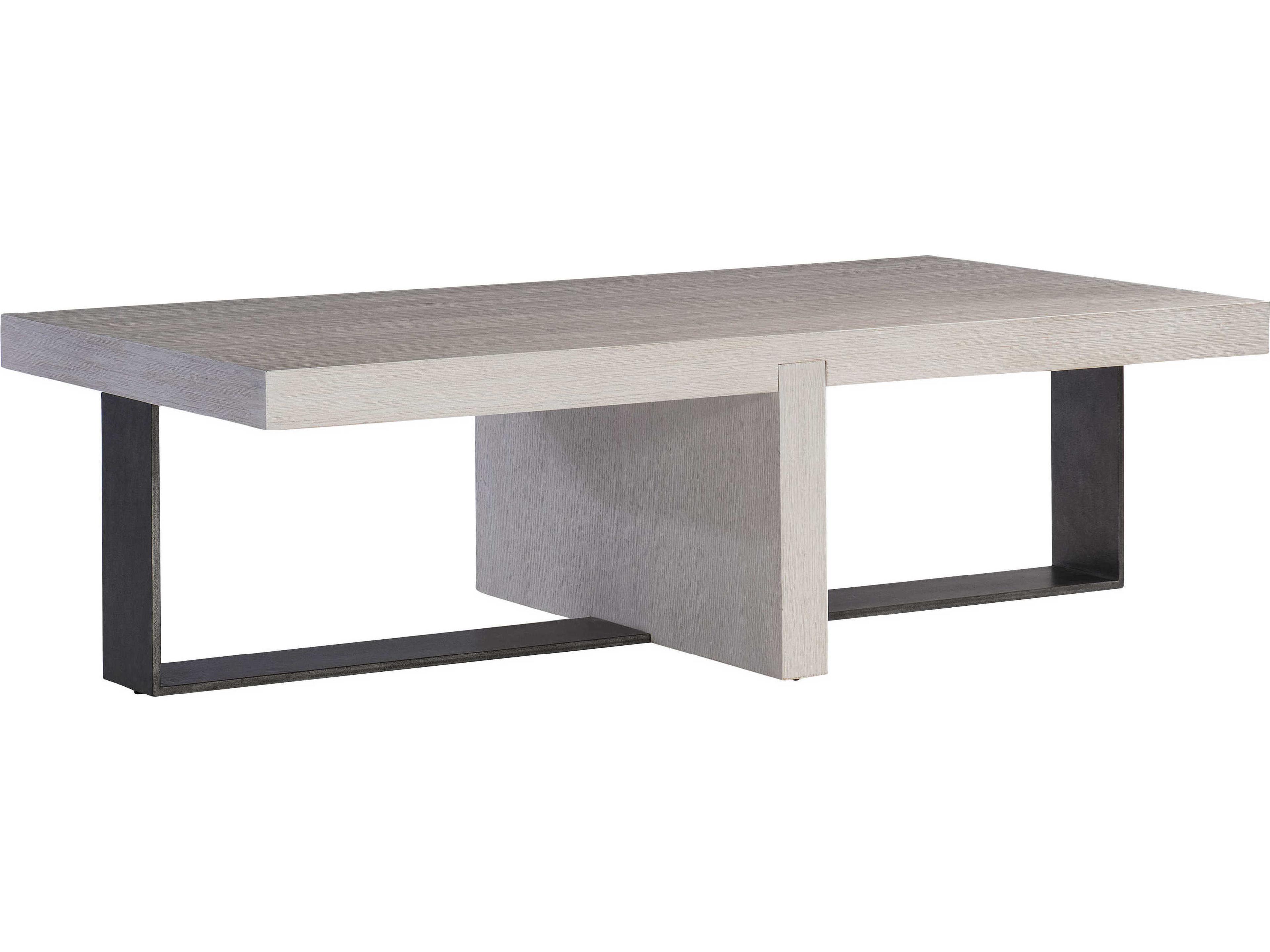 Bernhardt Hoban Rectangular Wood Weathered Bone Cocktail Table
