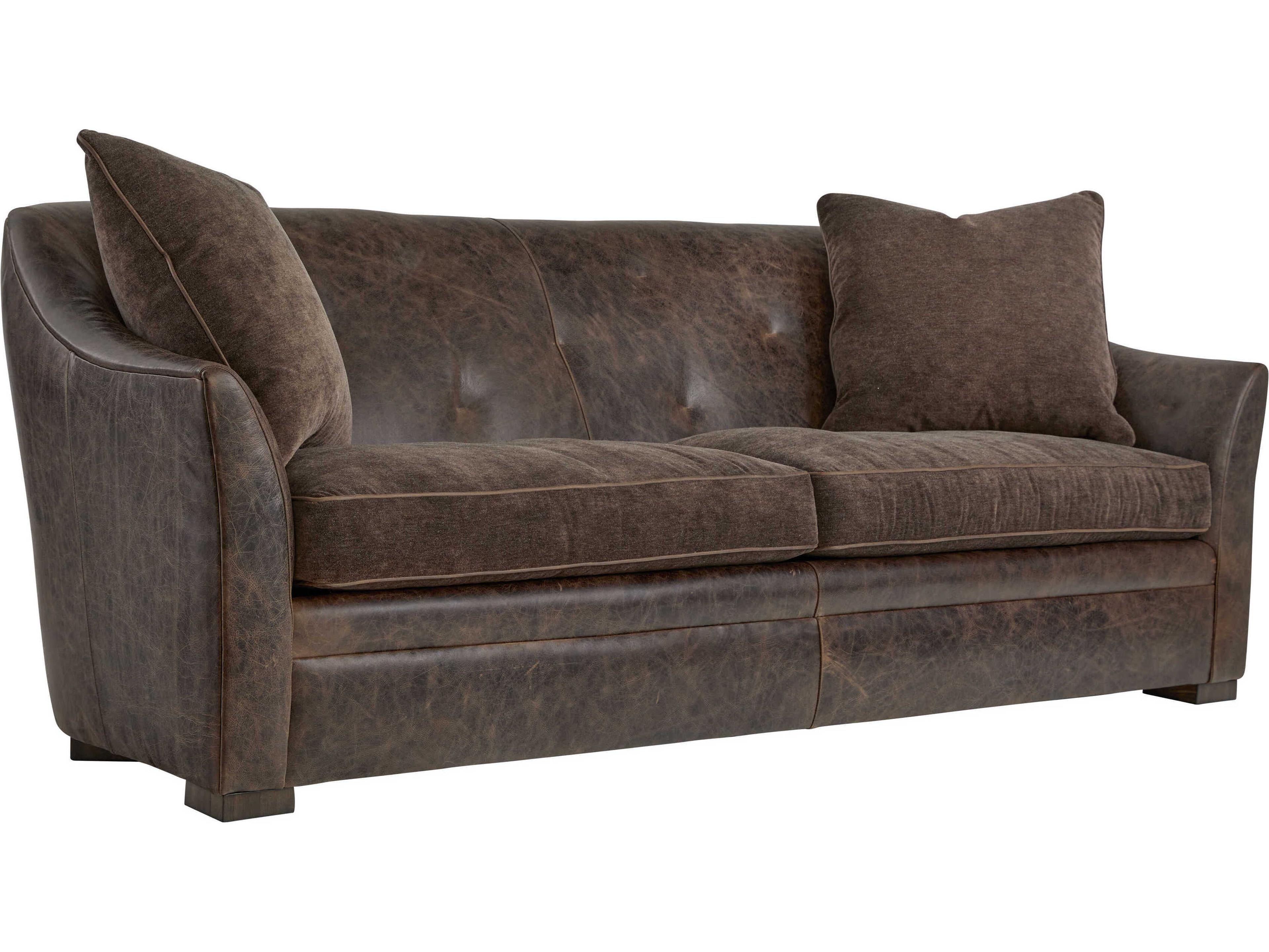 Bernhardt Birxton Brown Leather Sofa