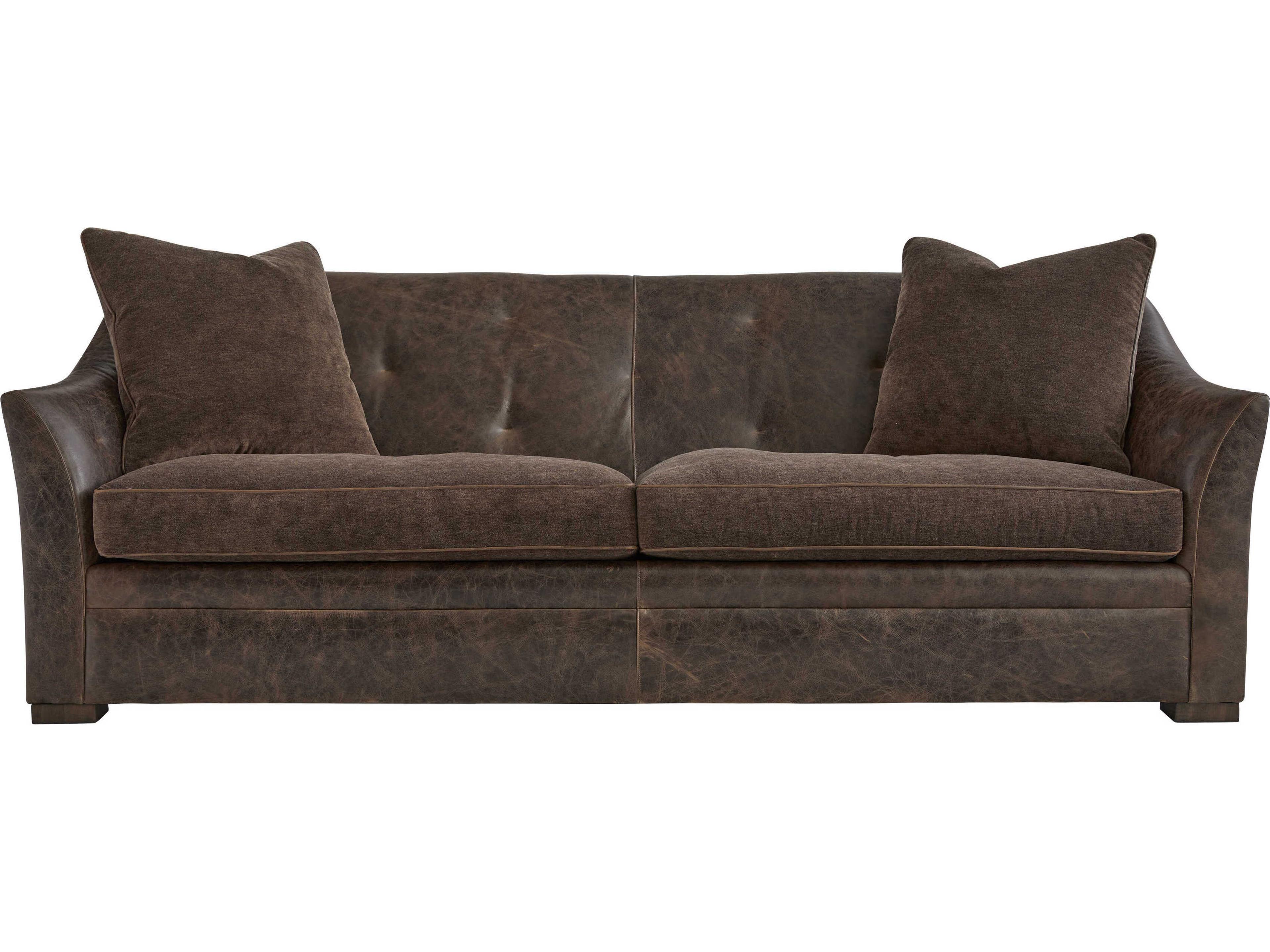 Bernhardt Birxton Brown Leather Sofa