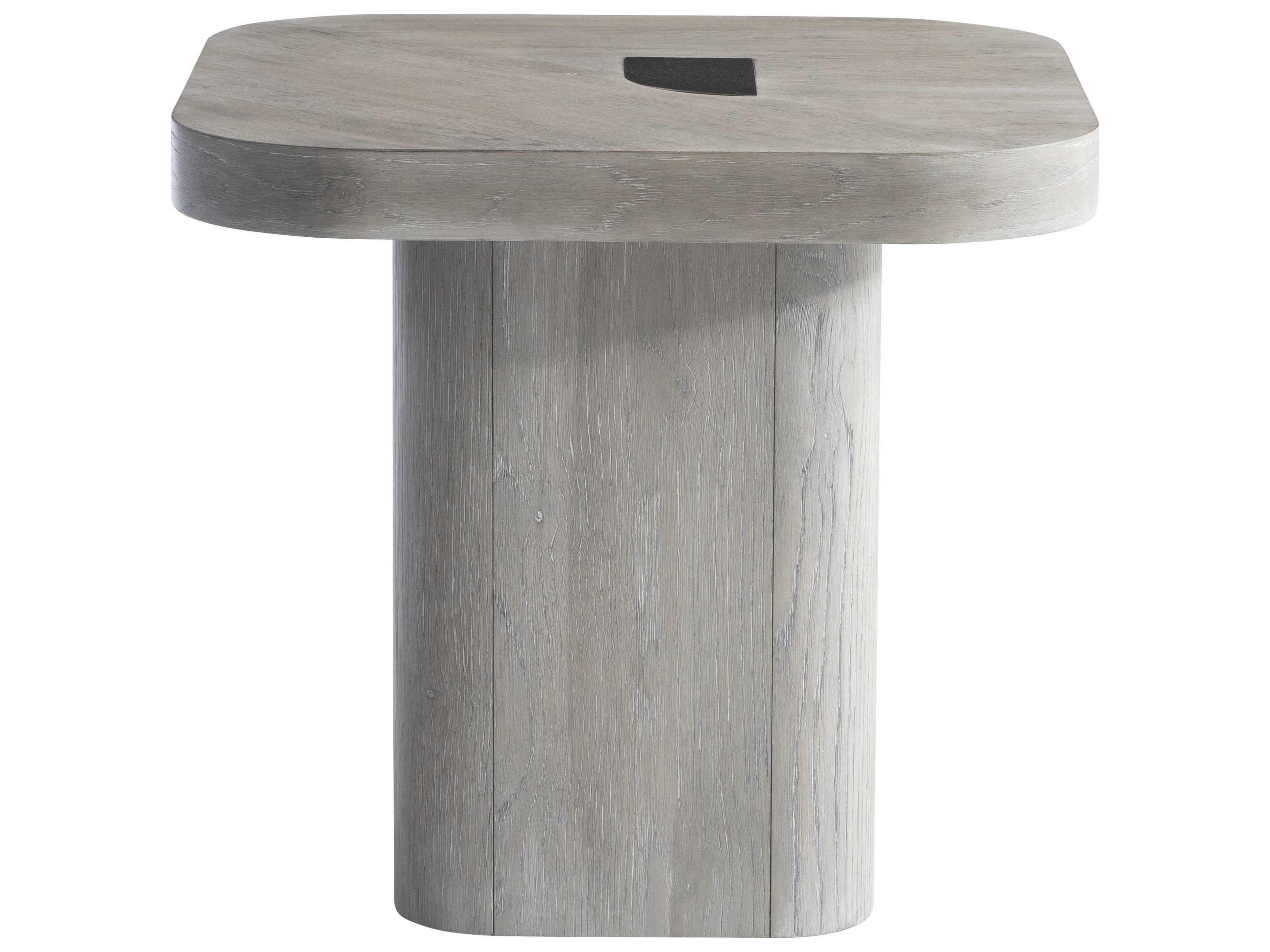 Marcato Square Wood Cerused Greige End Table