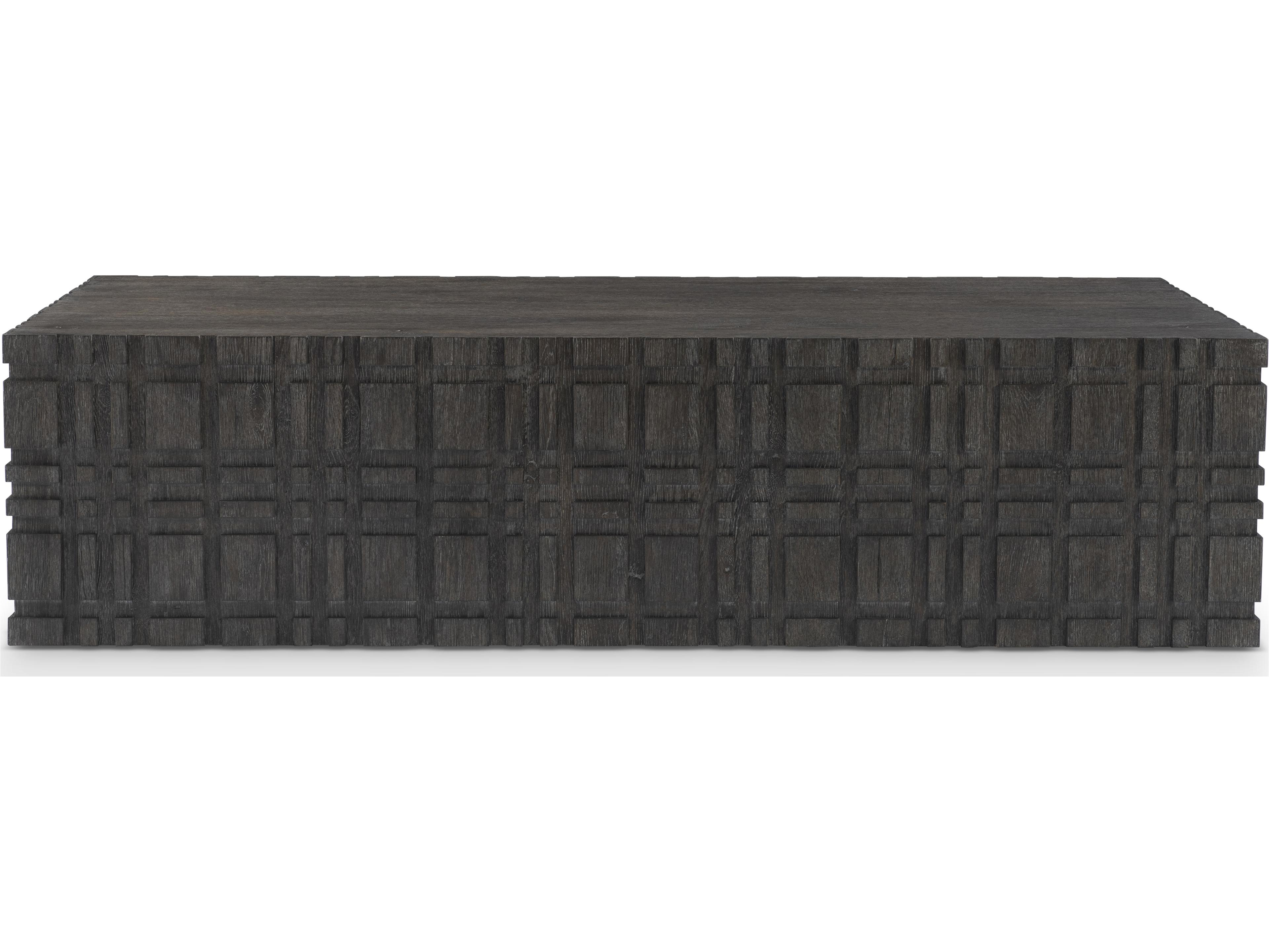 Bernhardt Cowley Rectangular Wood Dark Brown Coffee Table