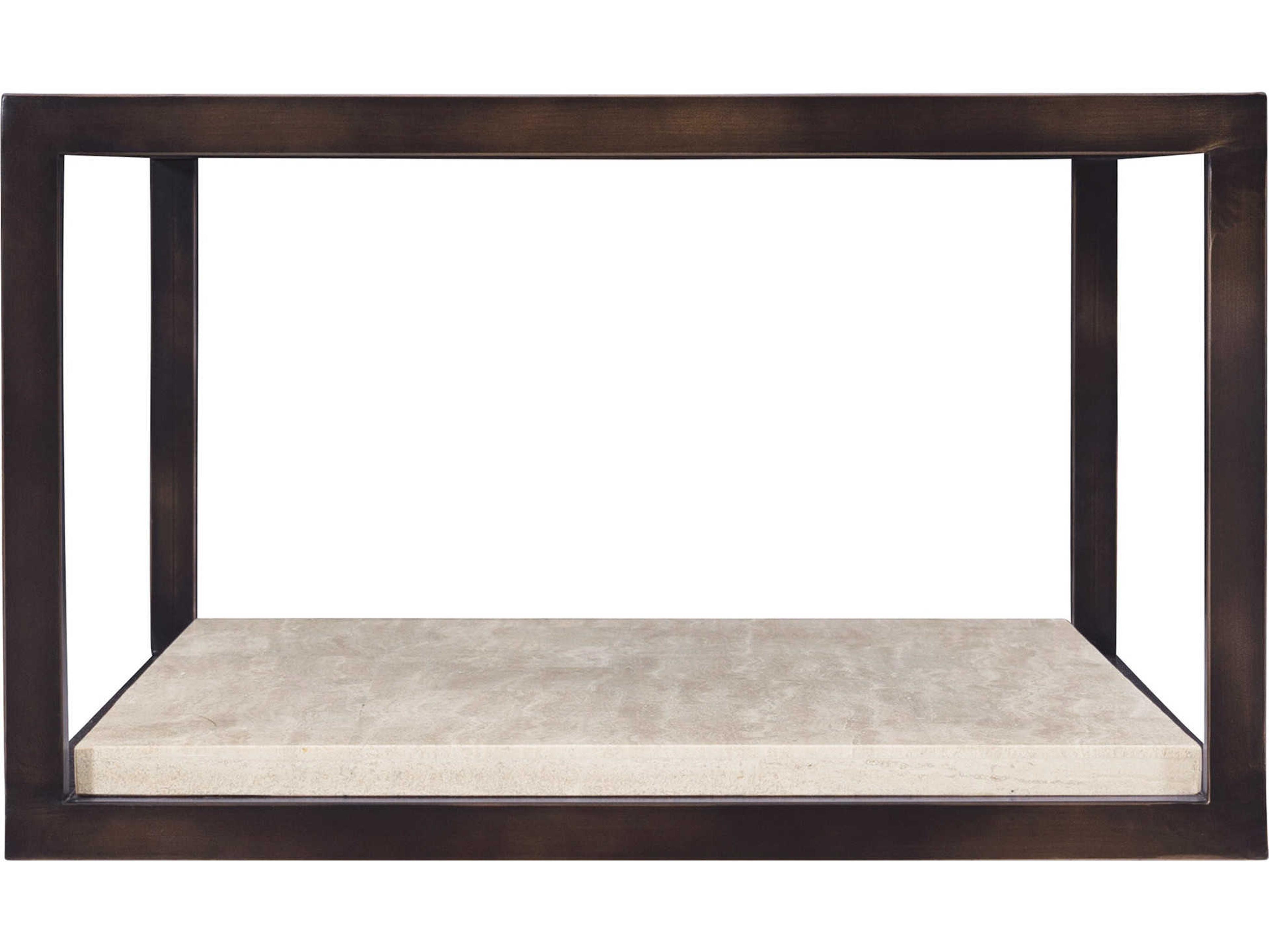 Bernhardt Kinsley Rectangular Glass Bronze Cocktail Table
