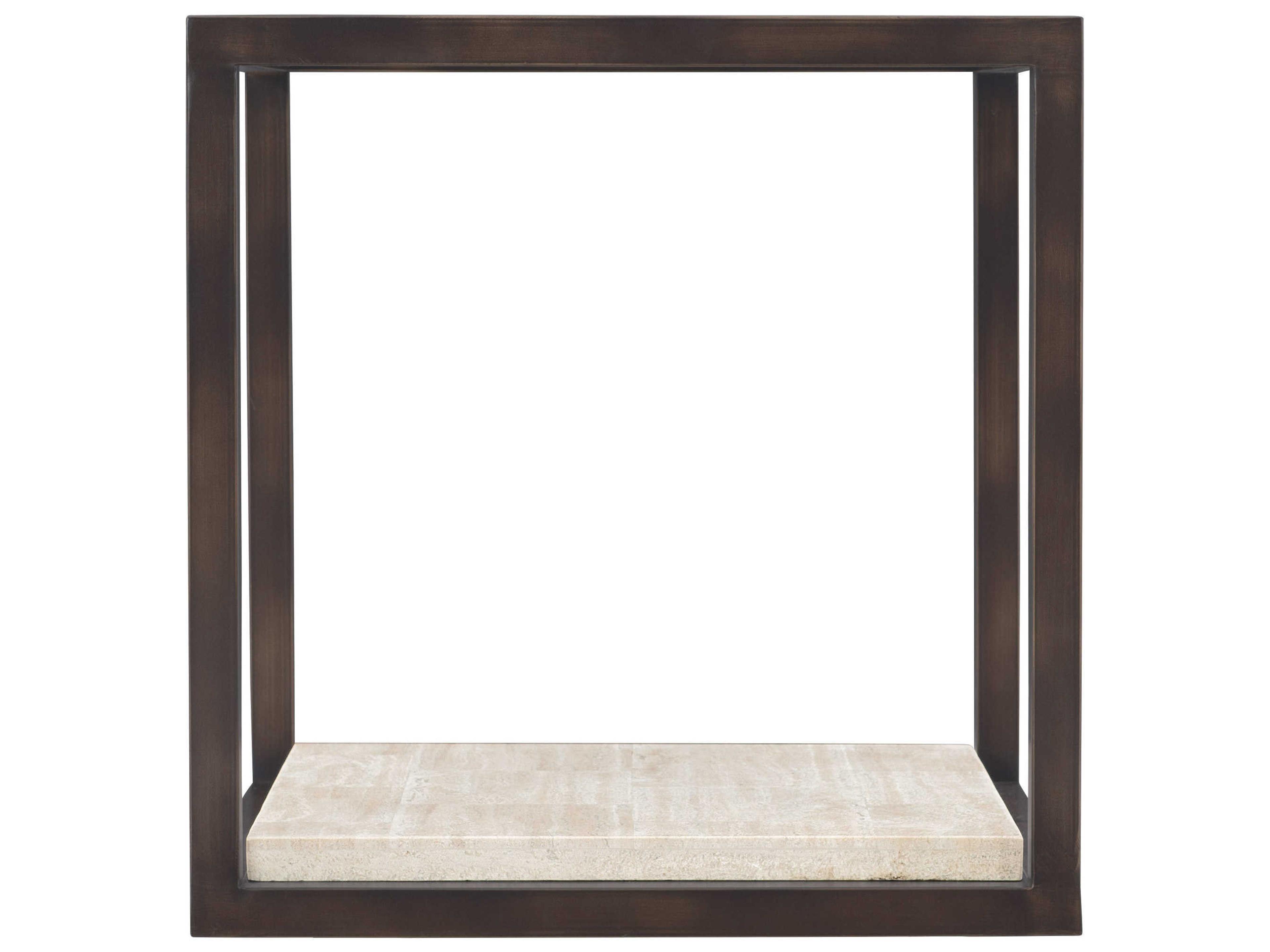 Bernhardt Kinsley Square Glass Bronze End Table