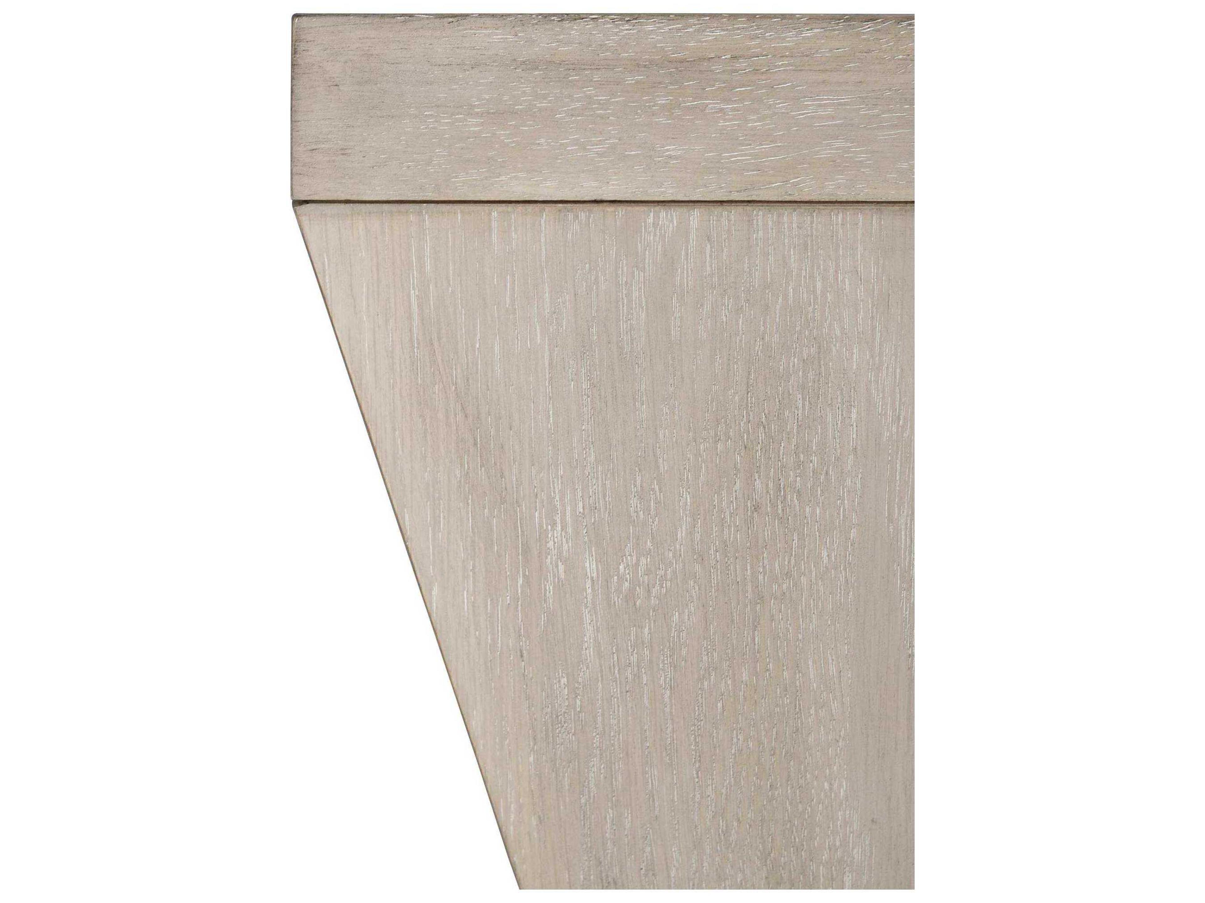 Bernhardt Landers Square Wood Cerused Greige Cocktail Table