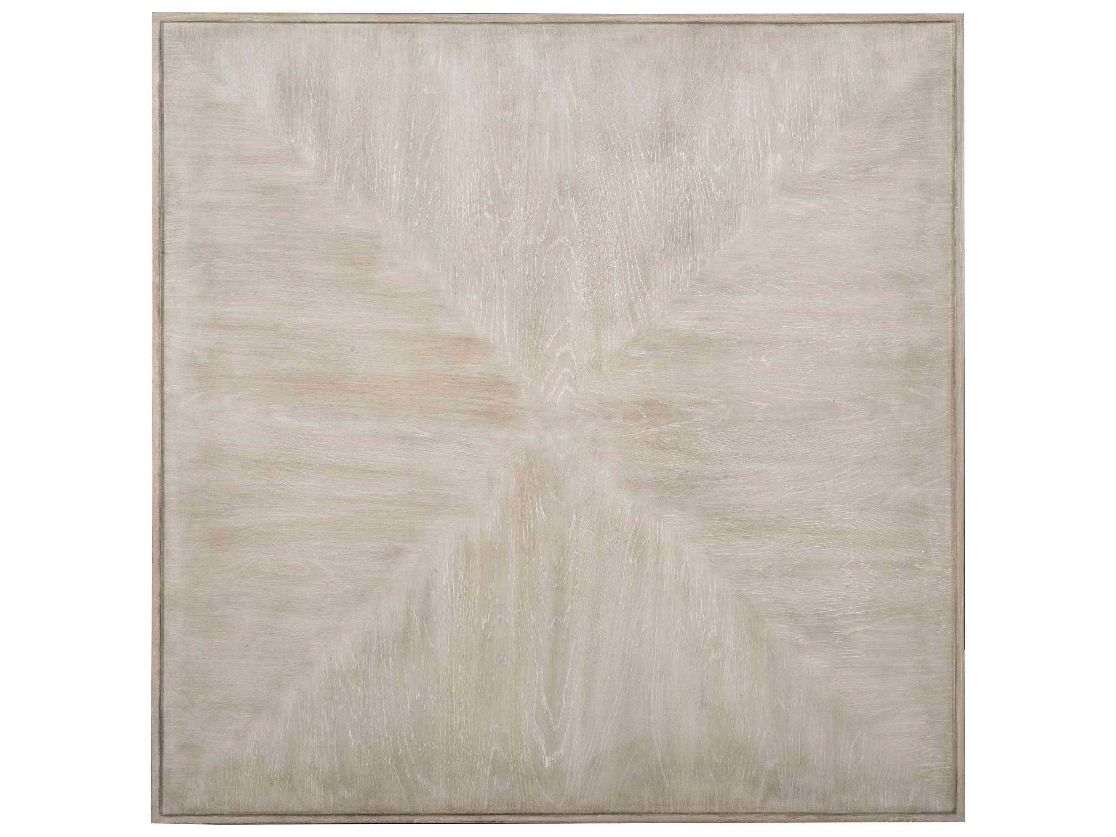 Bernhardt Landers Square Wood Cerused Greige Cocktail Table