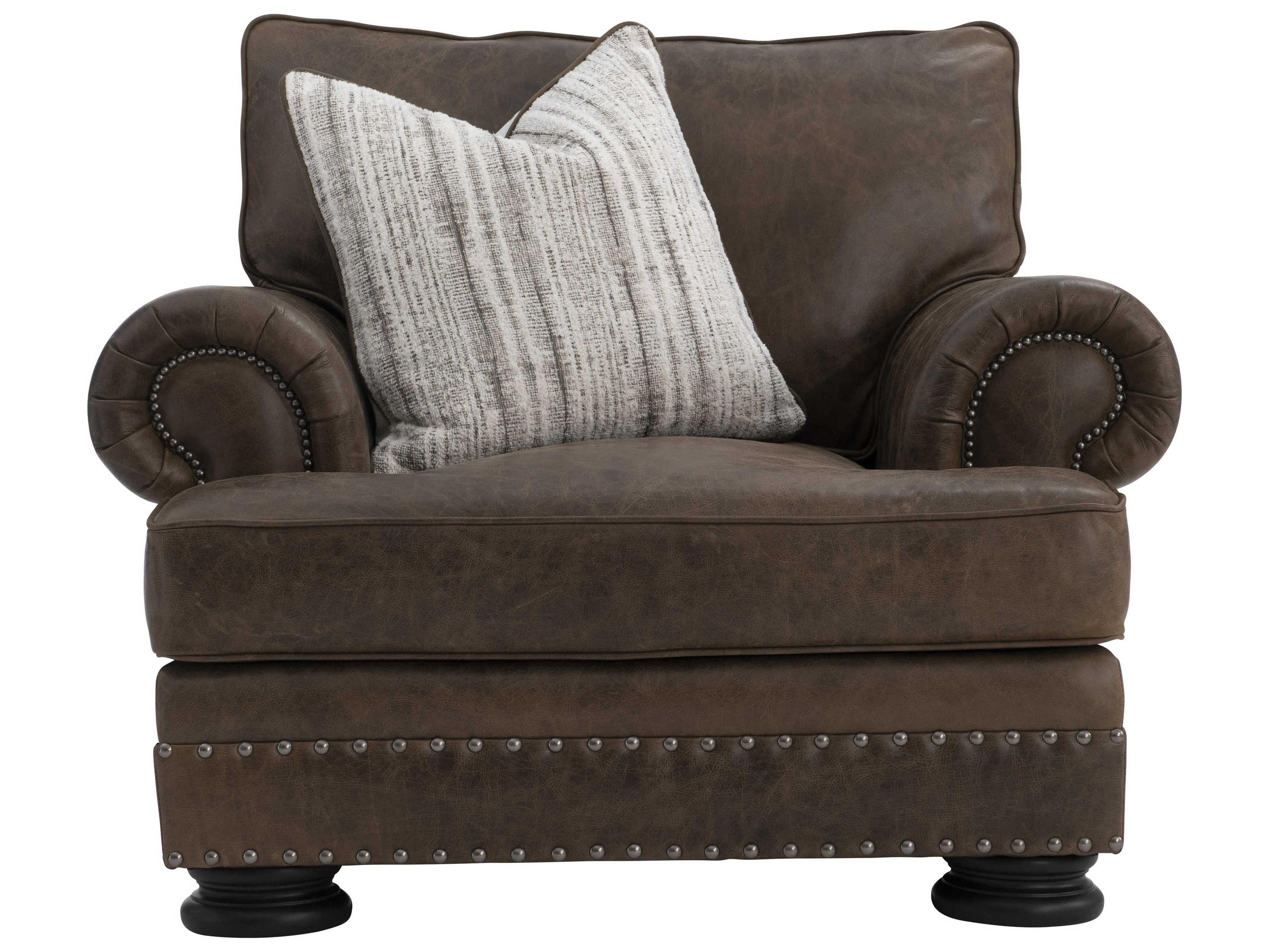 Bernhardt Foster Brown Leather Club Chair