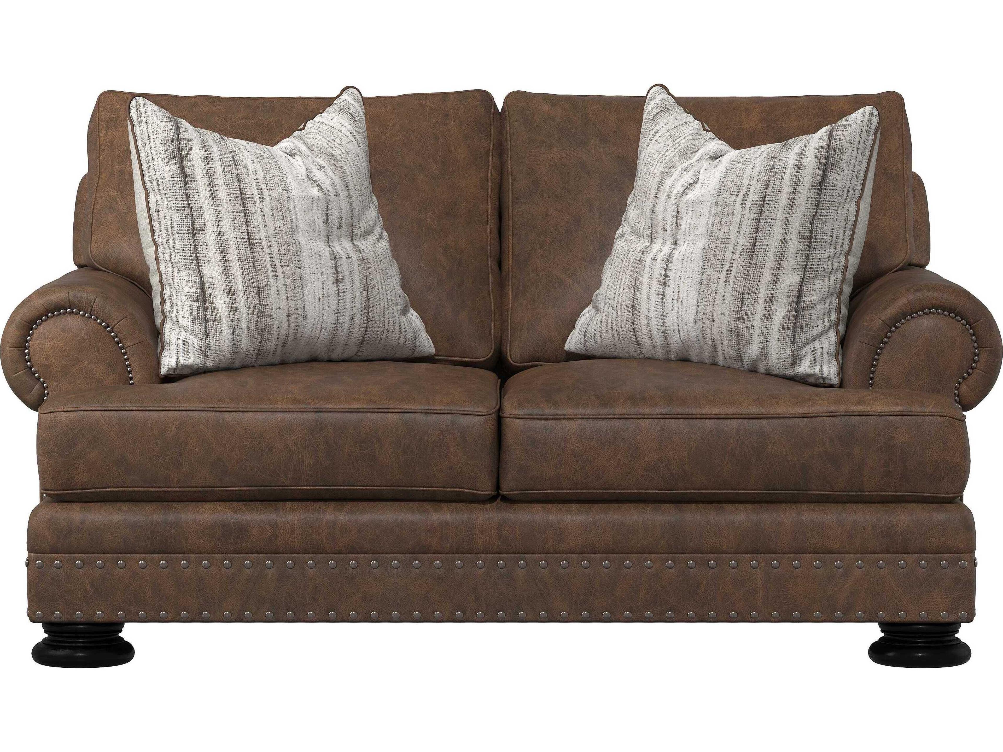 Bernhardt Brown Leather Loveseat
