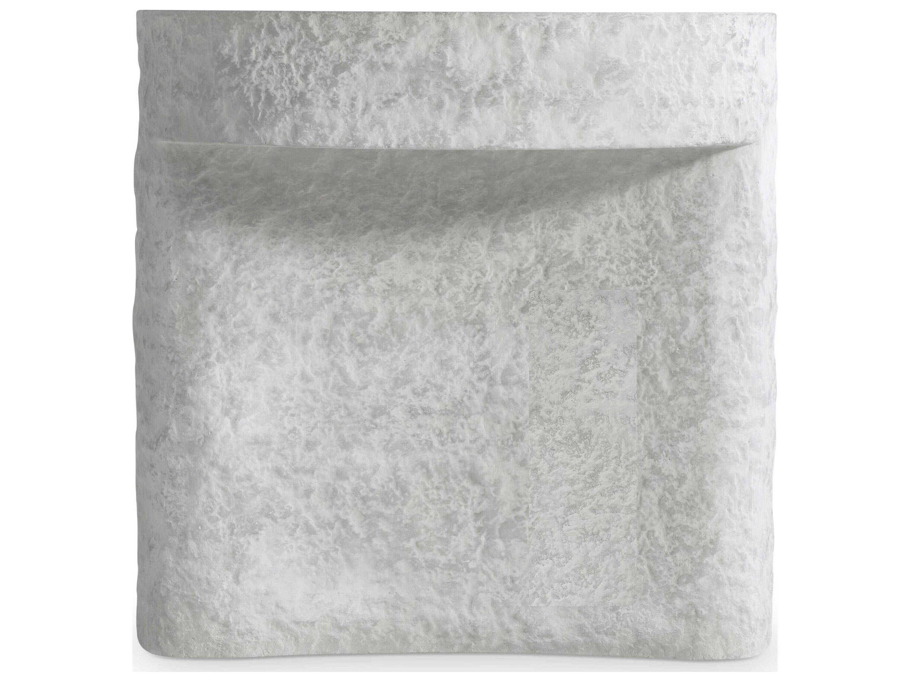 Bernhardt Pincio Round Faux Stone Grey End Table