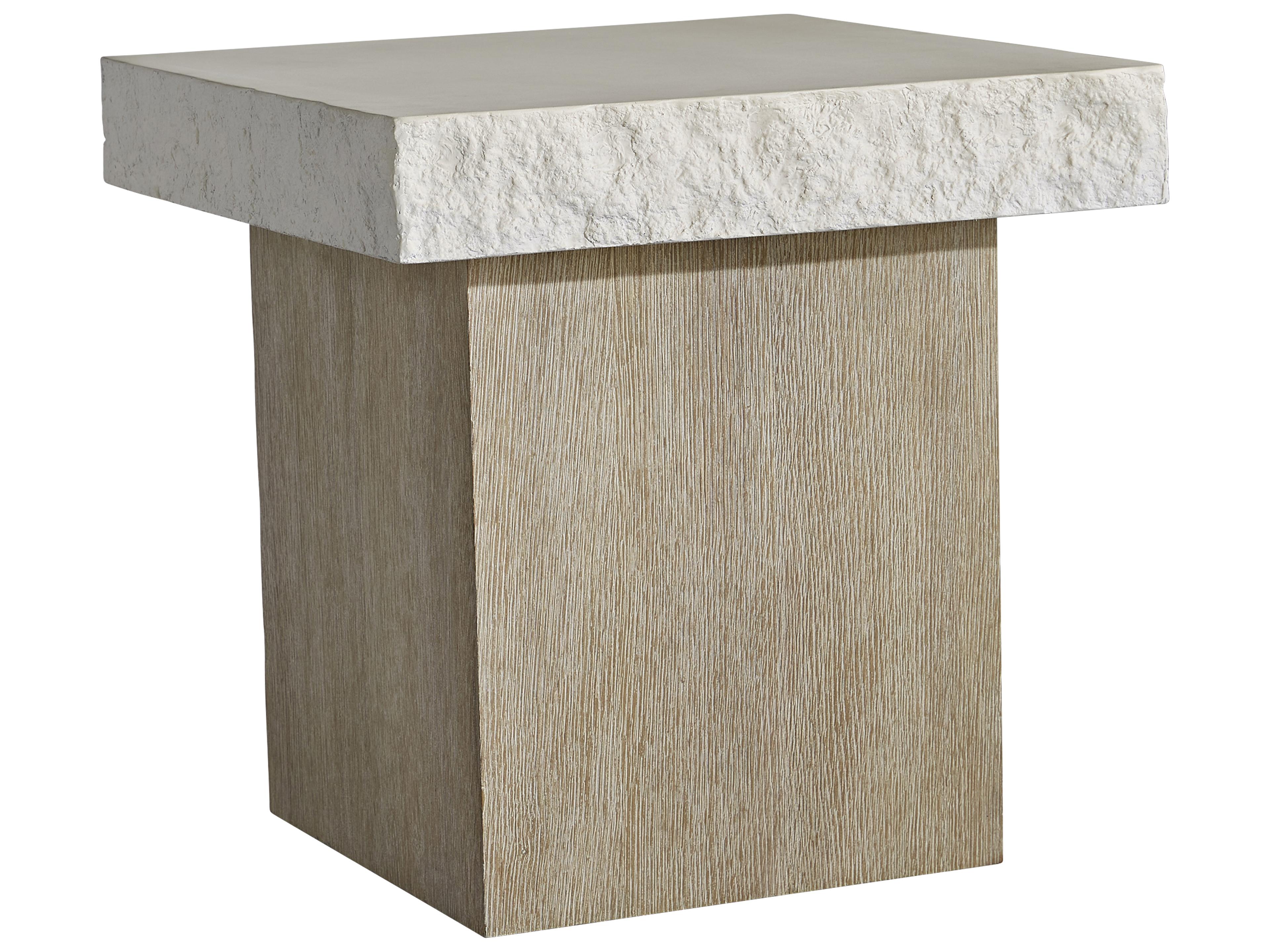 Beauclair Square Concrete Flaxen End Table