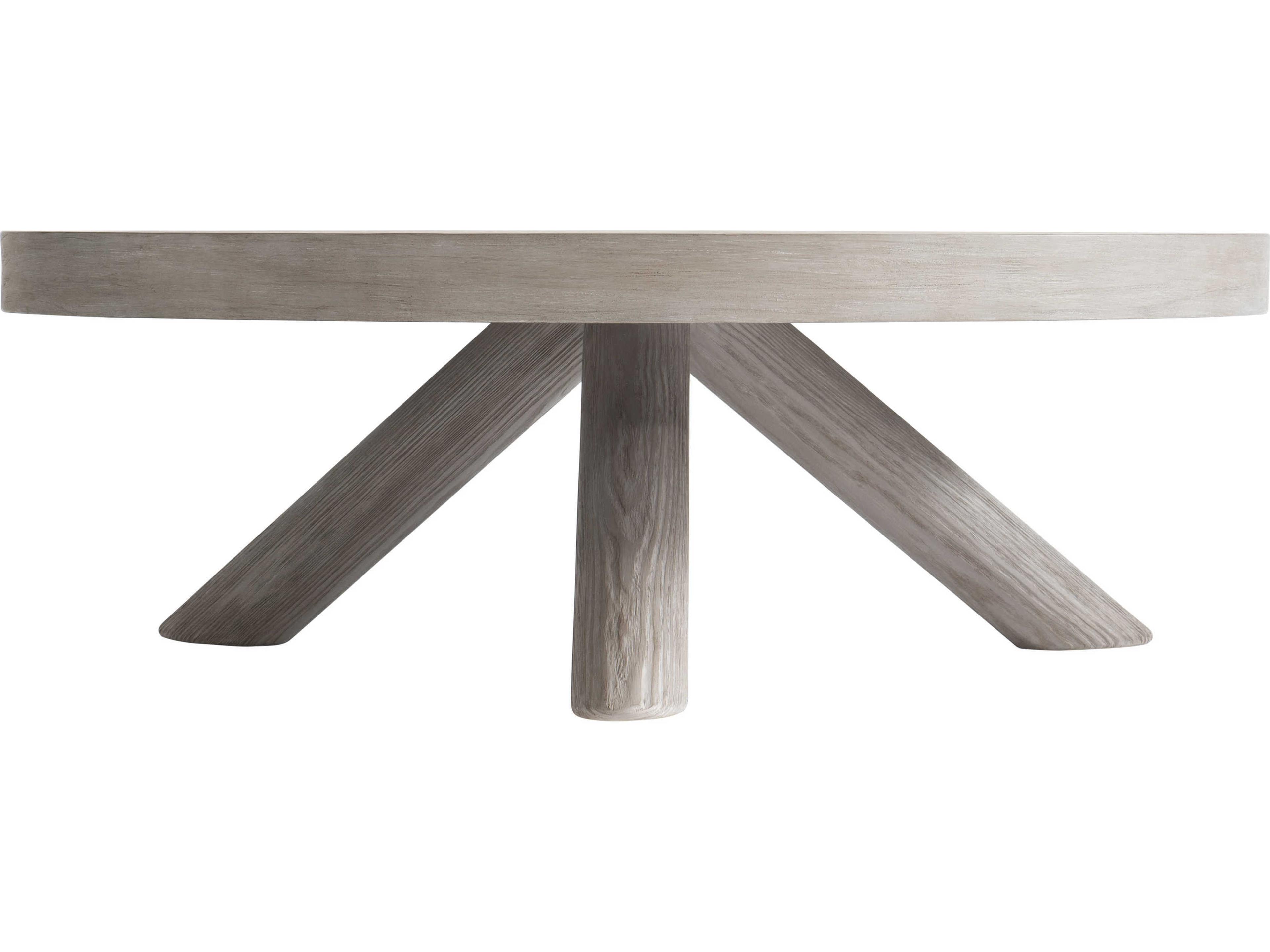 Bernhardt Harmon Round Wood Gris Cocktail Table