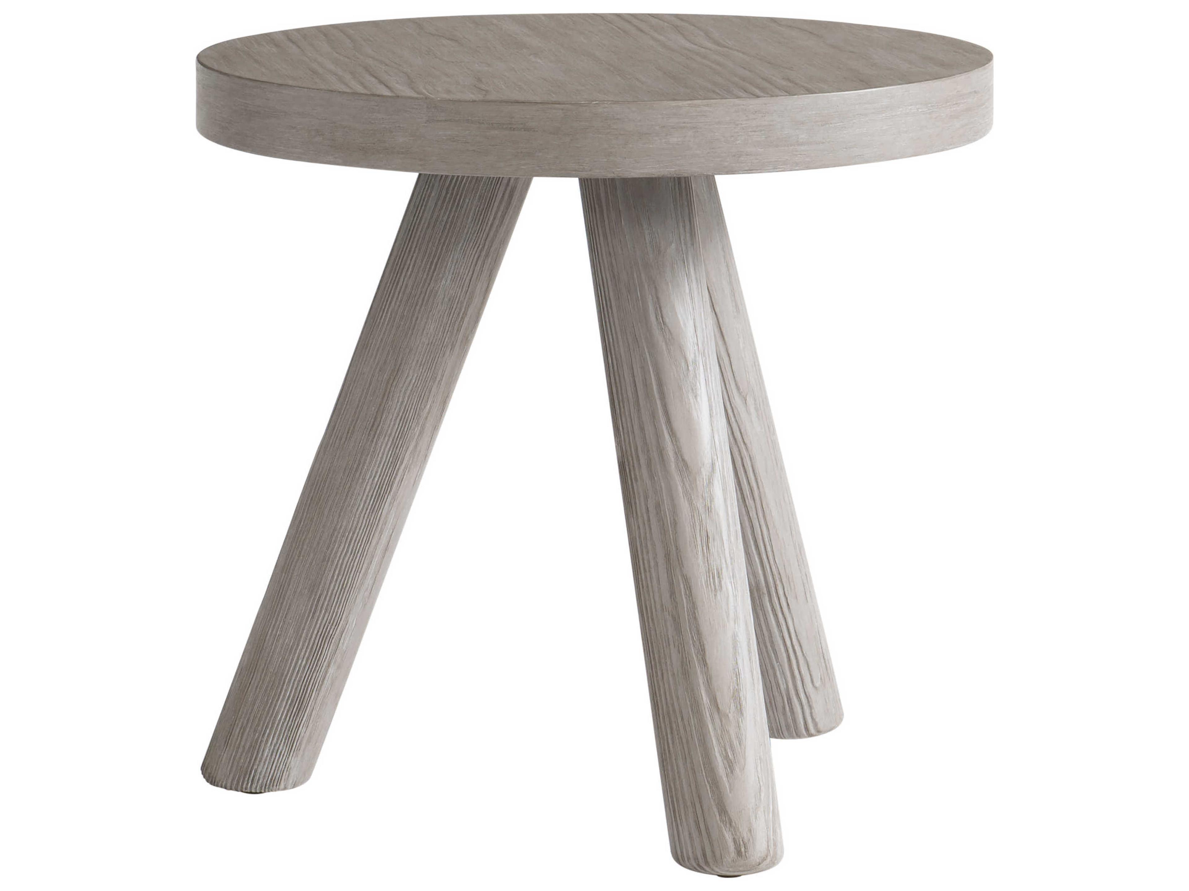 Bernhardt Harmon Round Wood Gris End Table
