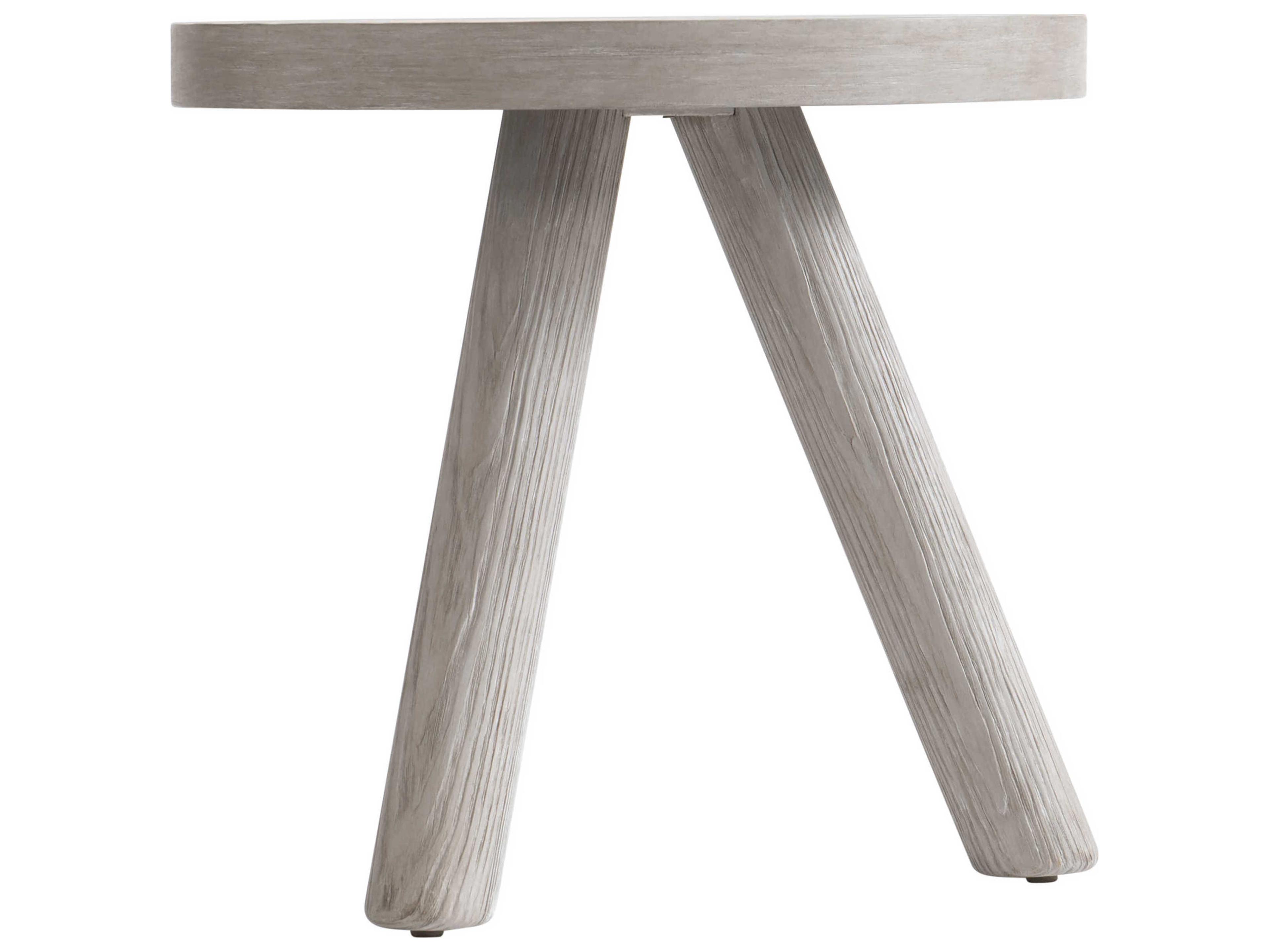 Bernhardt Harmon Round Wood Gris End Table