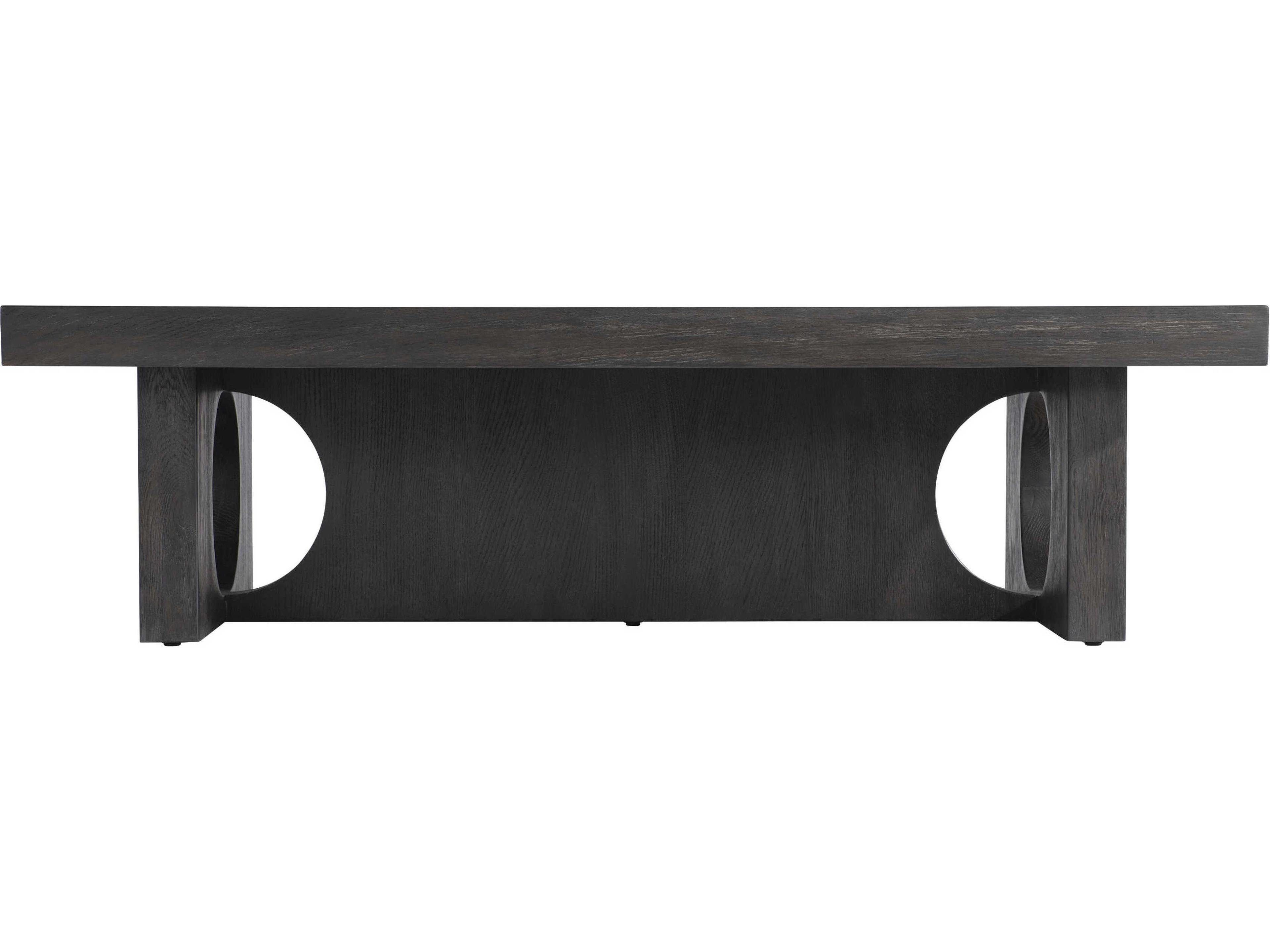 Bernhardt Micah Rectangular Wood Black Truffle Cocktail Table