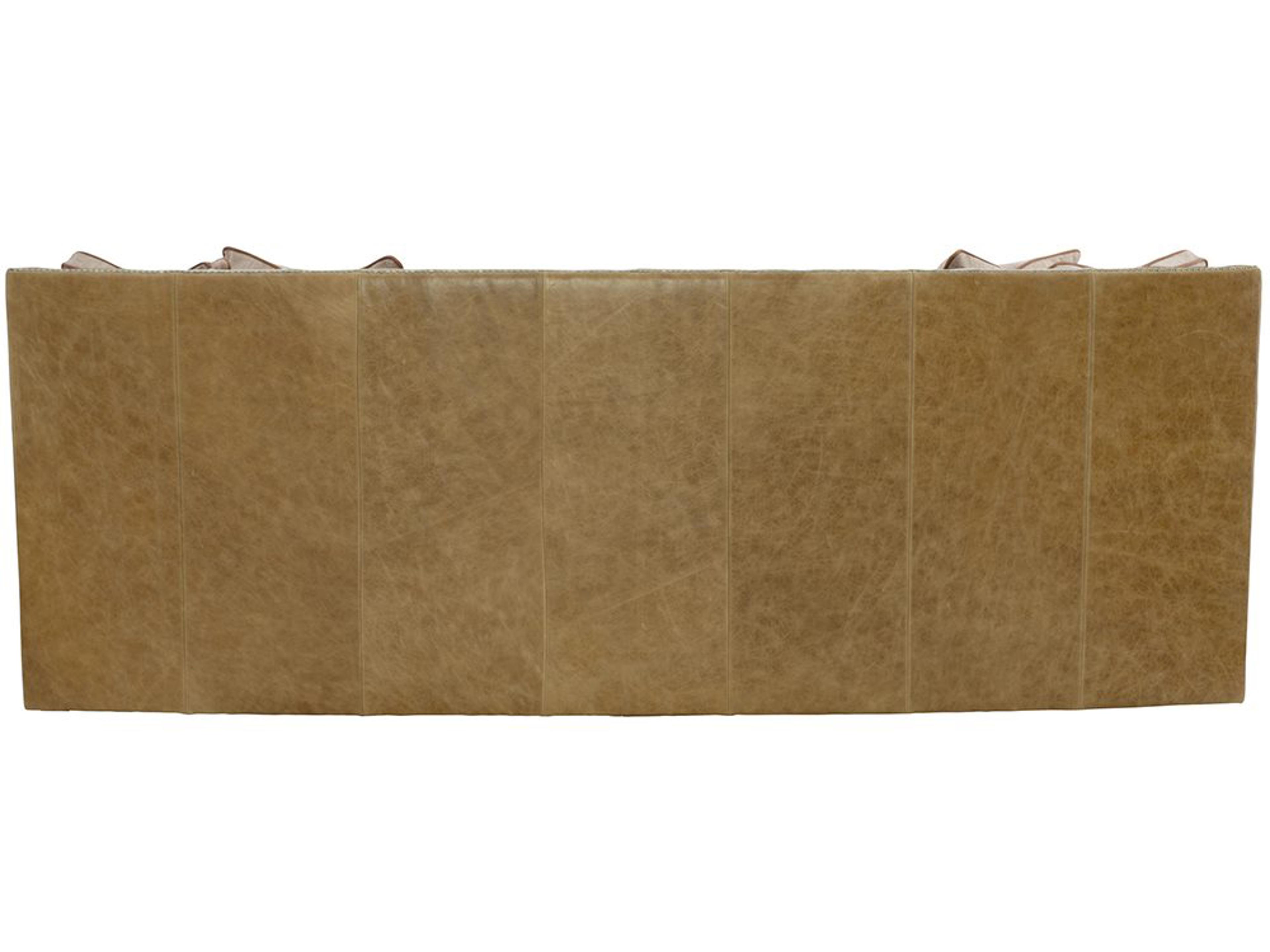 Bernhardt Candace Tufted Brown Leather Sofa