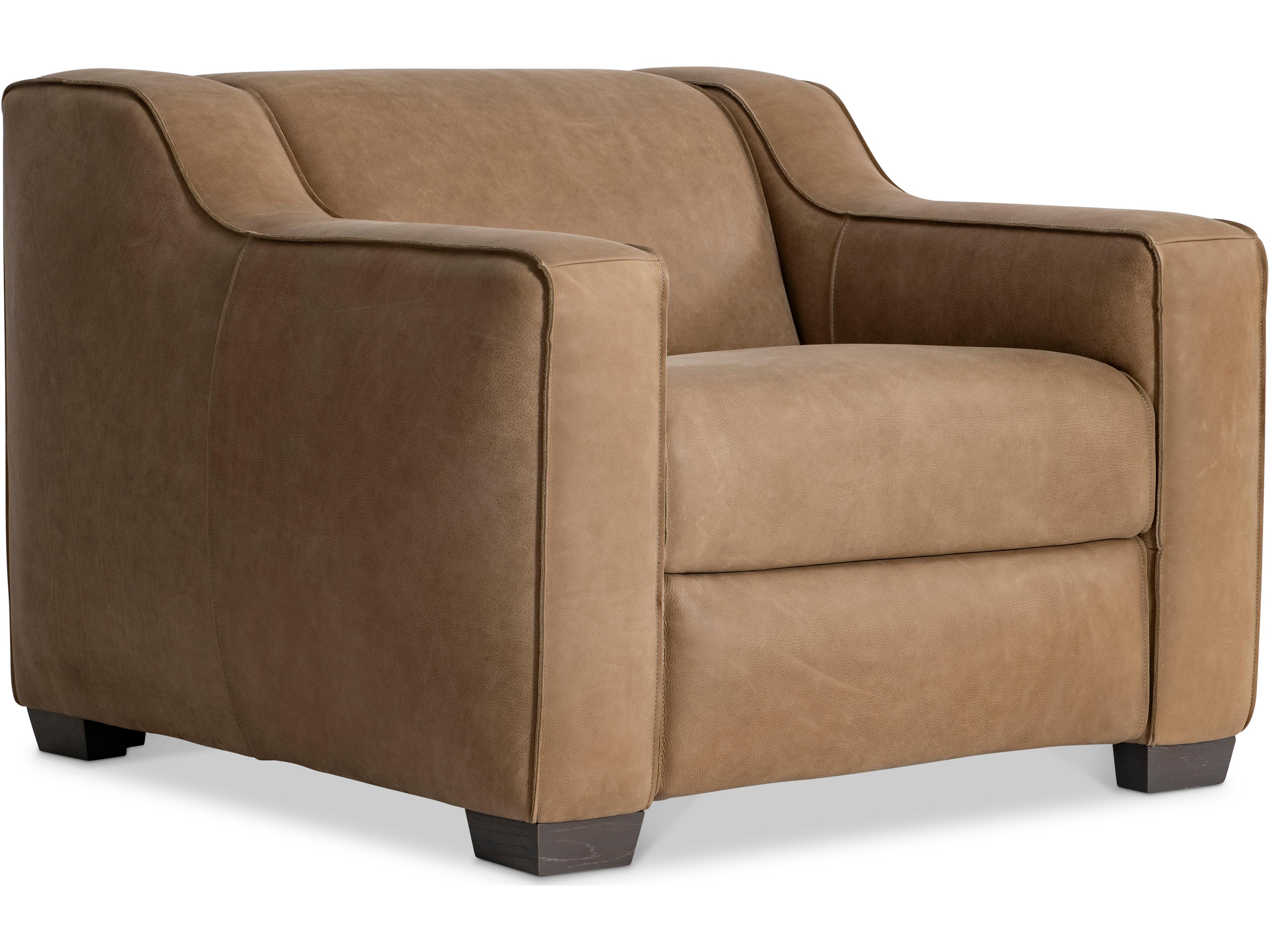 Flynn Beige Leather Accent Chair