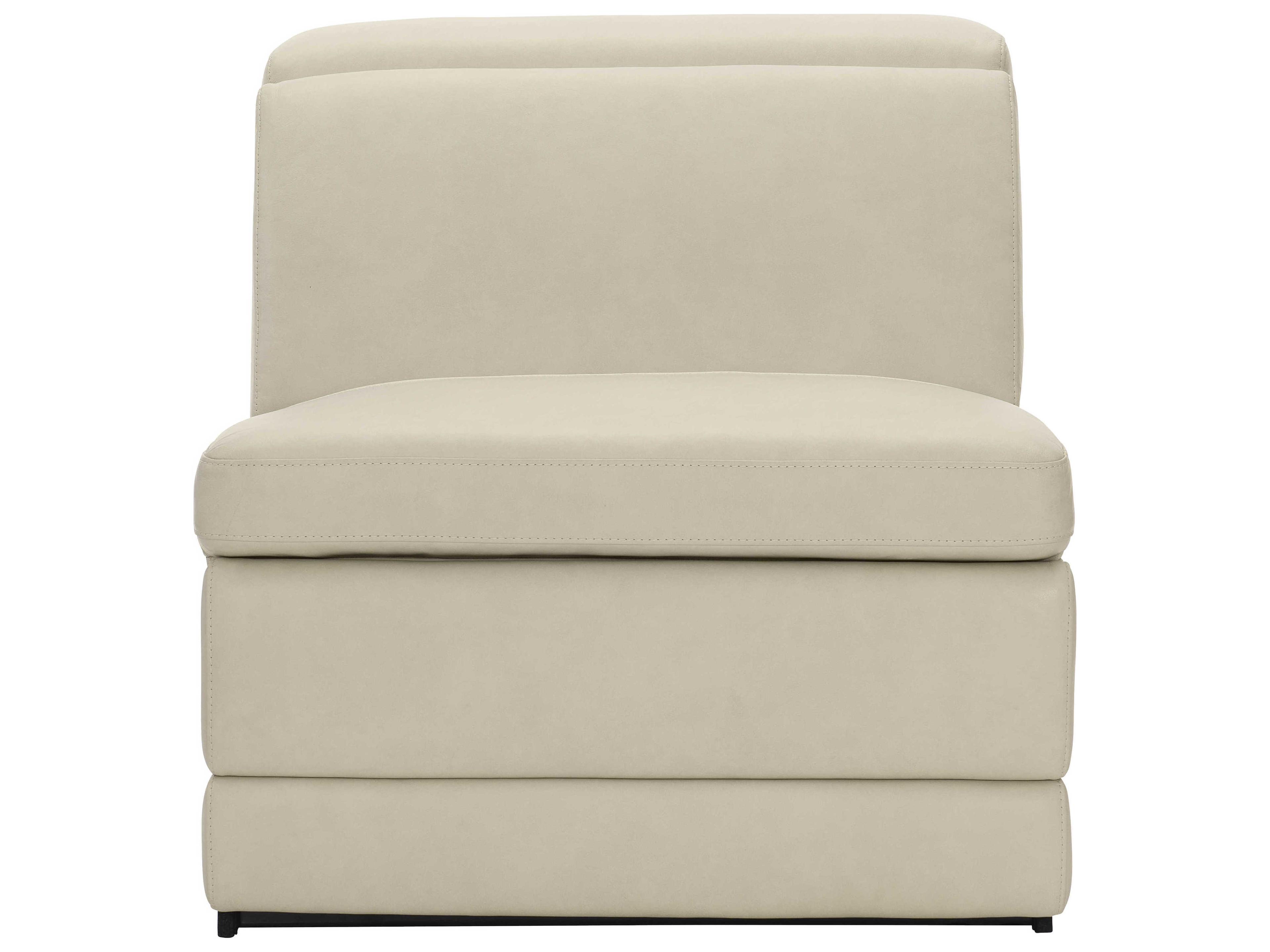 Lioni Mocha White Leather Recliner