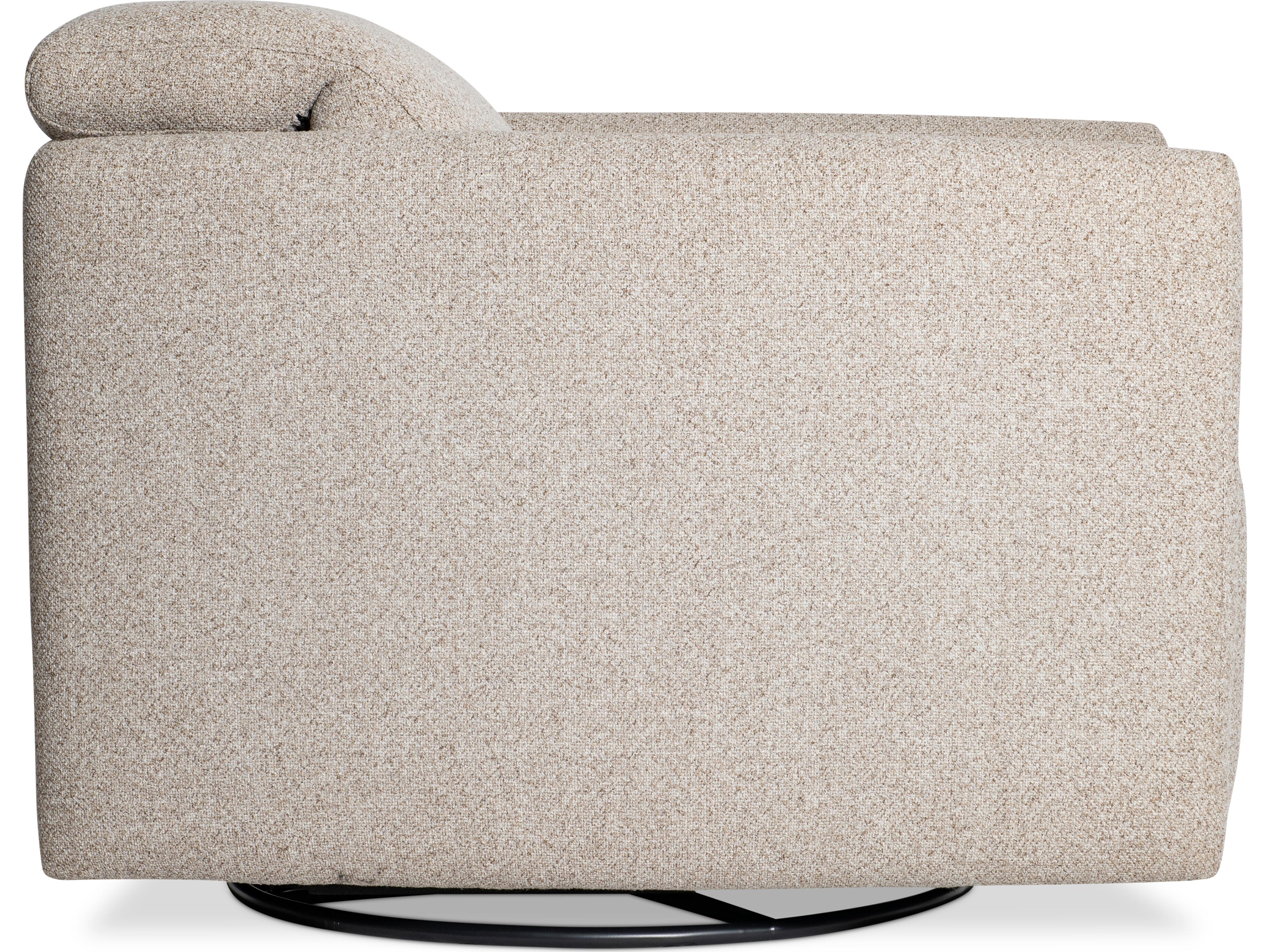 Bernhardt Livvy Swivel Beige Accent Chair