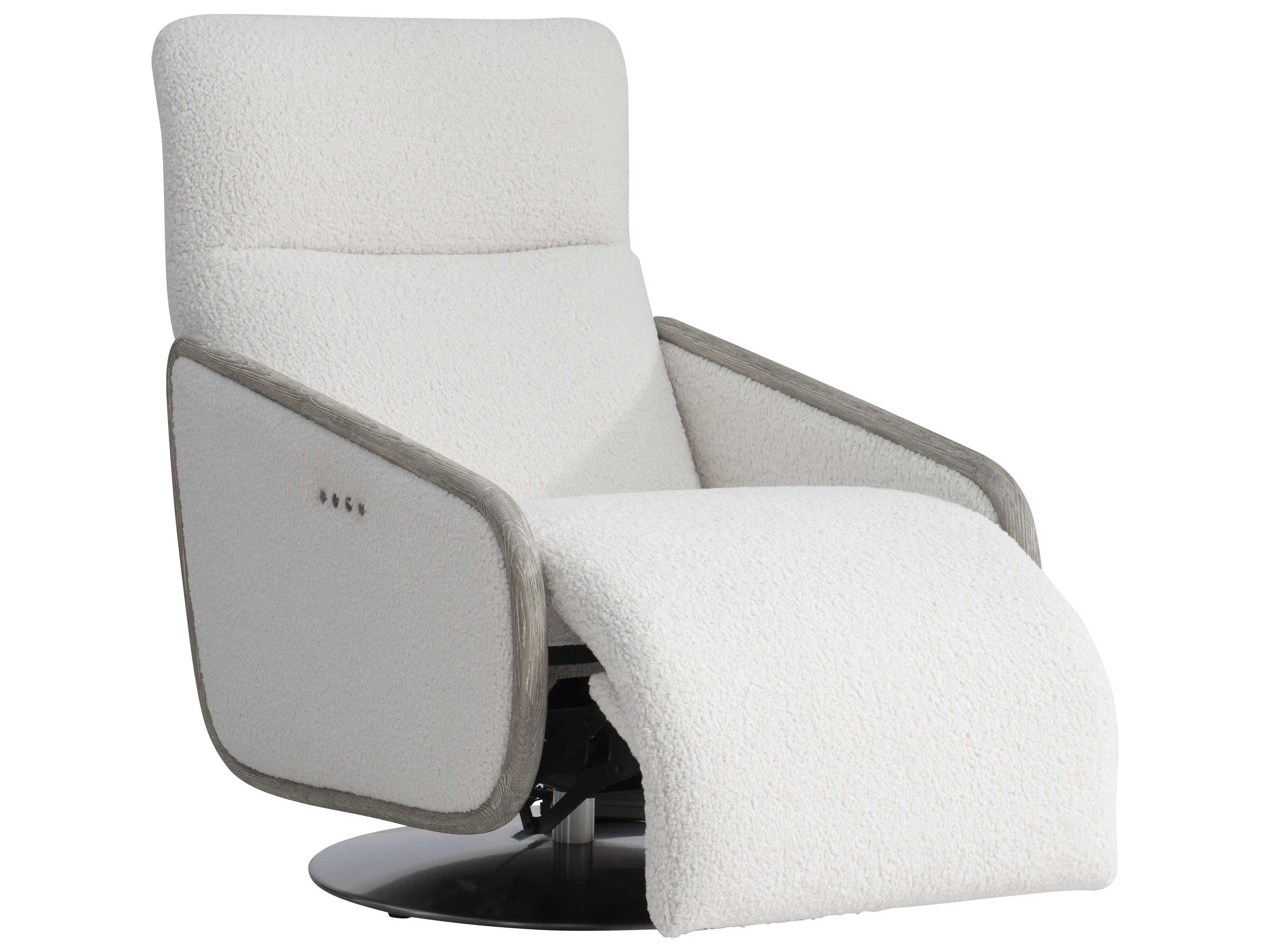 Bernhardt Living White Upholstered Recliner