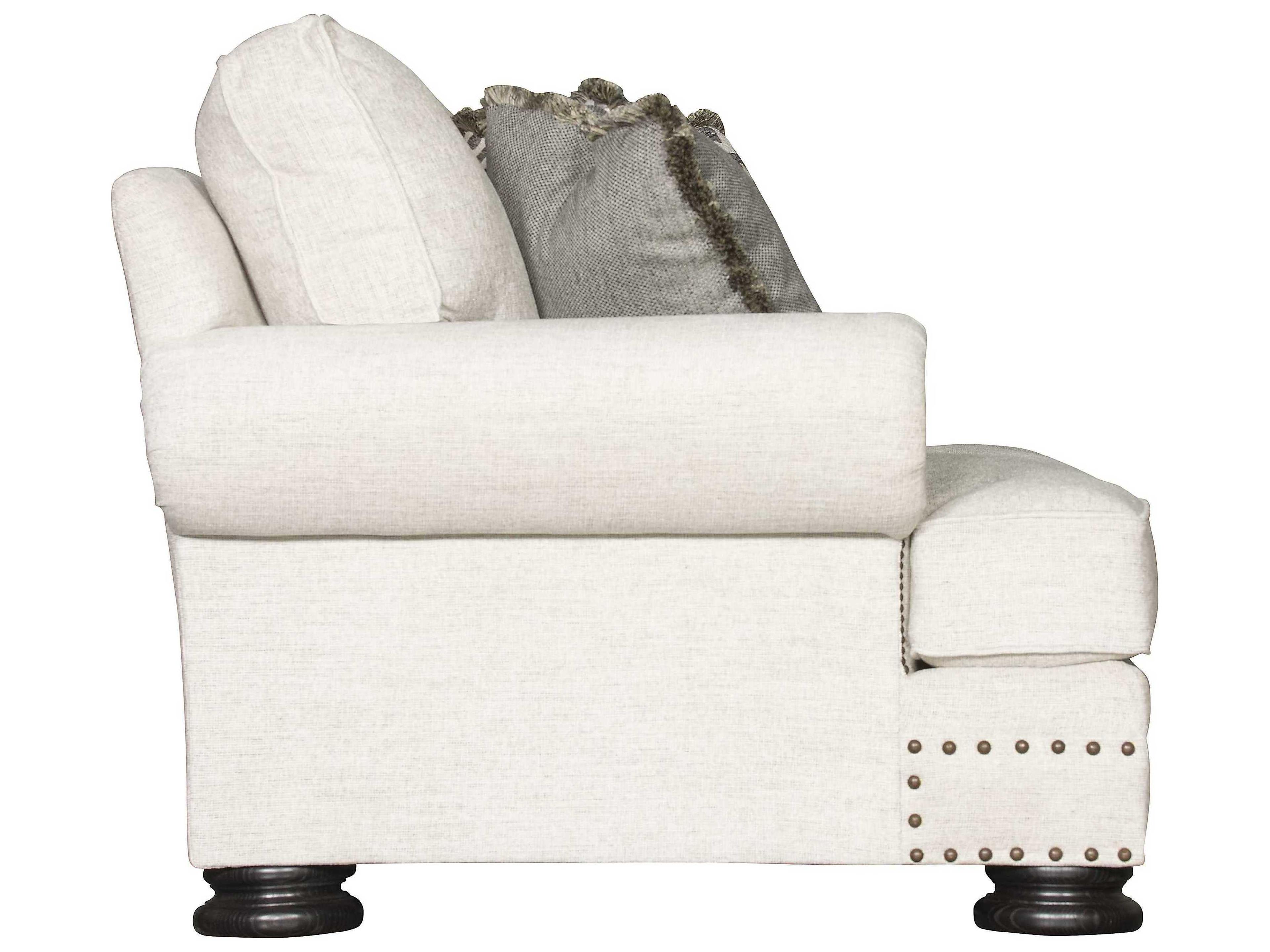 Bernhardt Foster Mocha White Upholstered Sofa