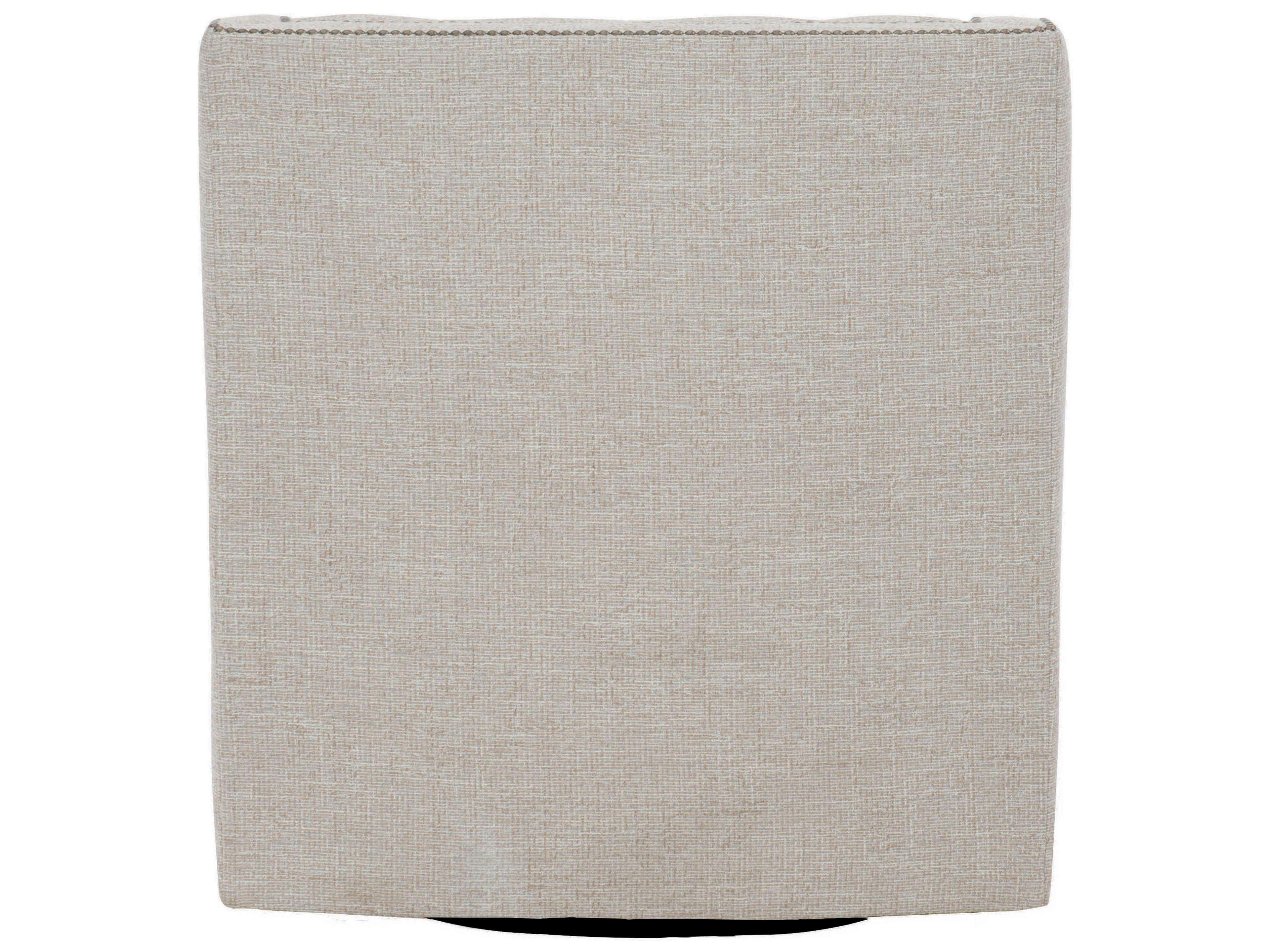 Bernhardt Candace Swivel Beige Fabric Tufted Accent Chair