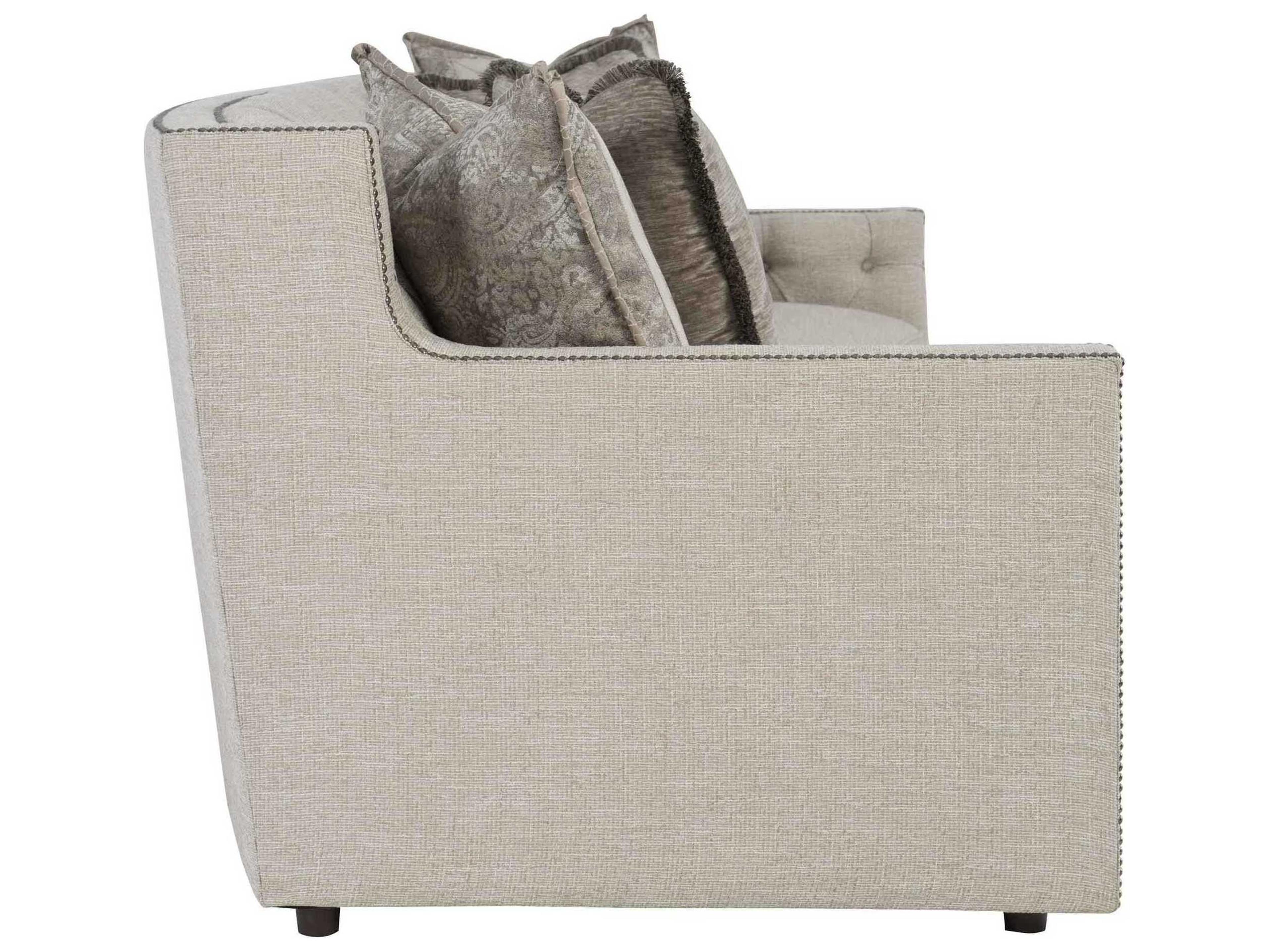 Bernhardt Candace Tufted Beige Upholstered Sofa