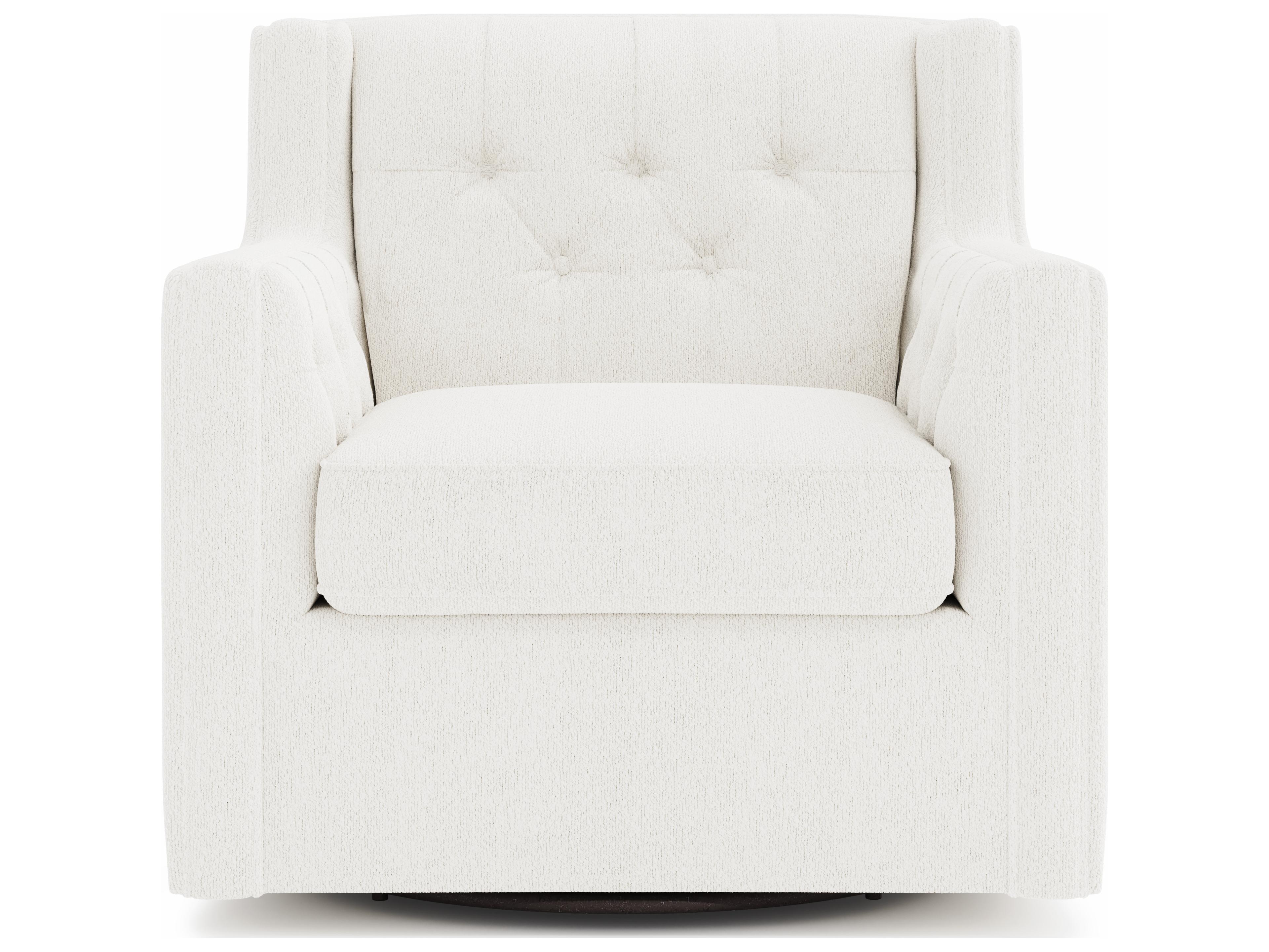 Bernhardt Candace Swivel White Accent Chair