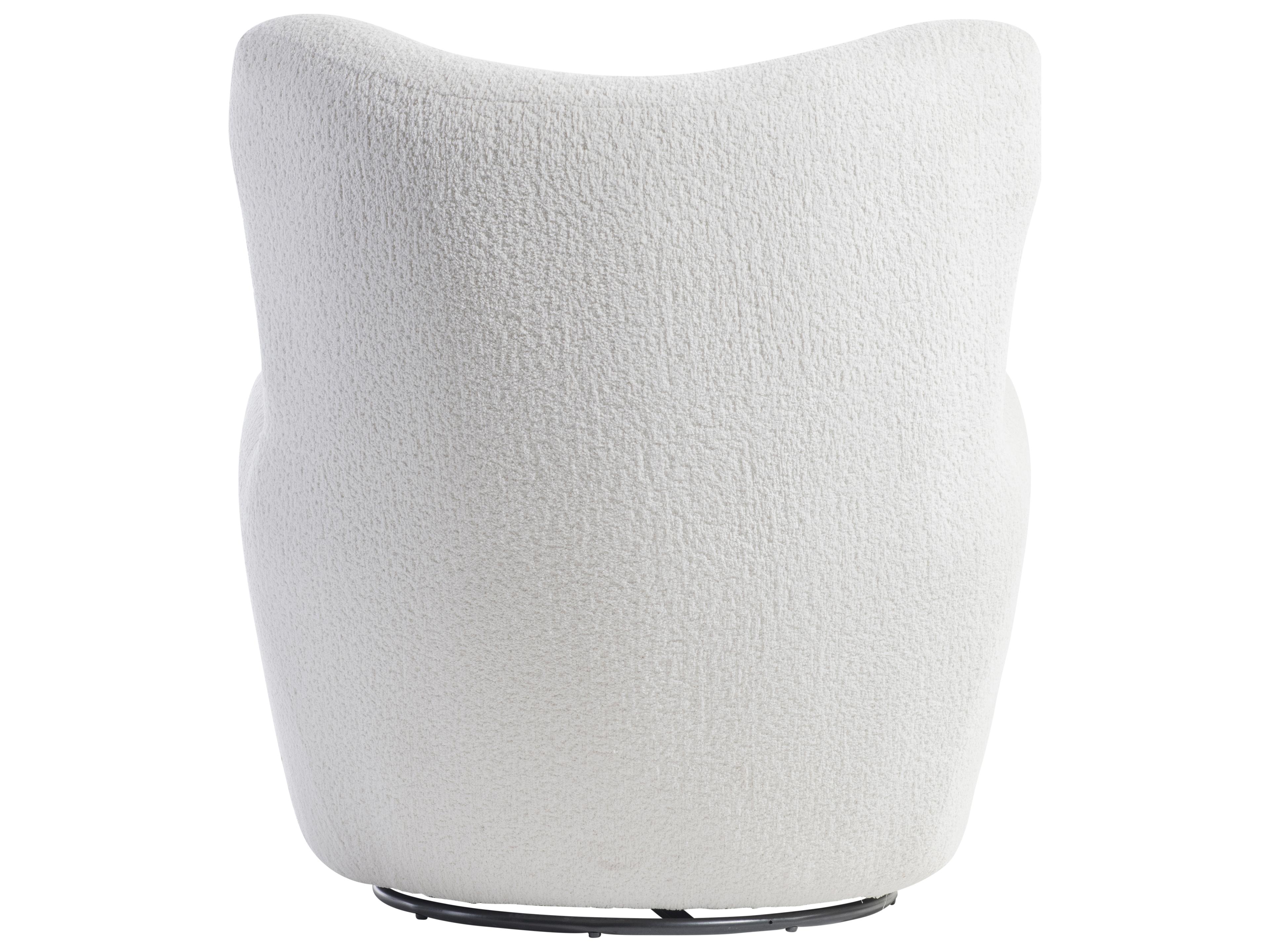 Bernhardt Silvi Swivel White Accent Chair